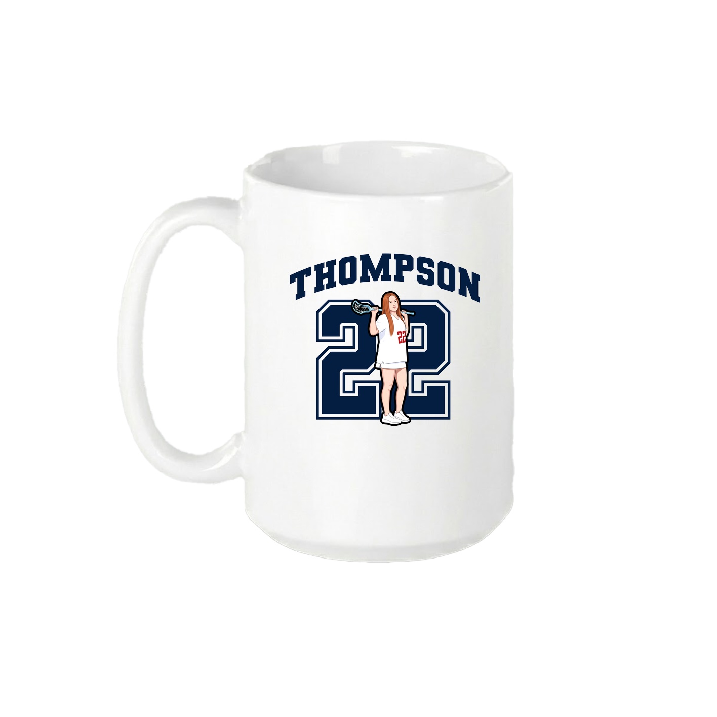 15oz Coffee Mug — Number in White