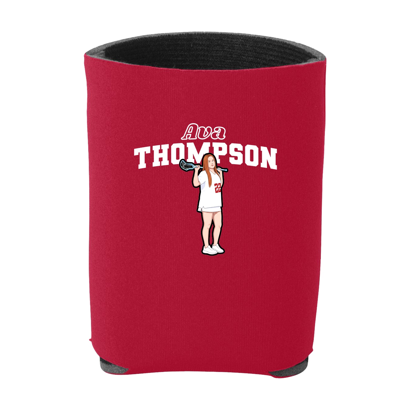 Can Holder — Name Arch in Red