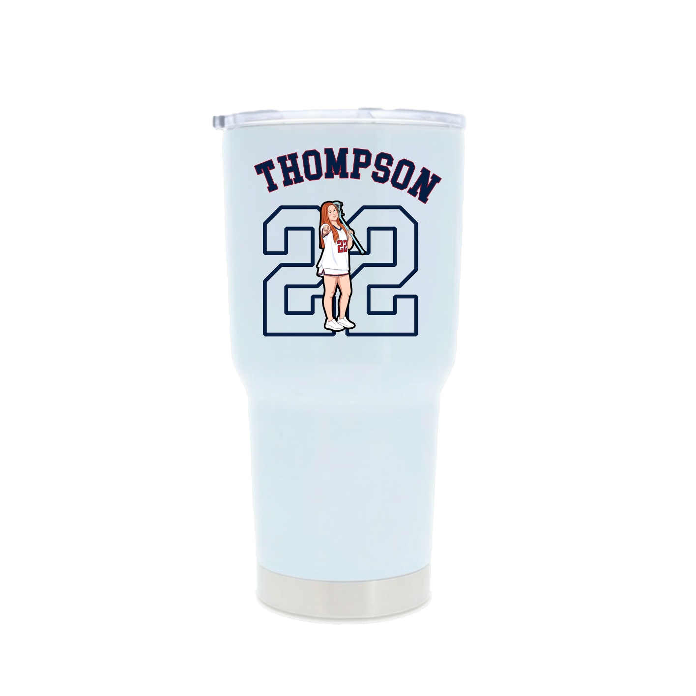 30oz Stainless Steel Tumbler — Shirsey Arch in White