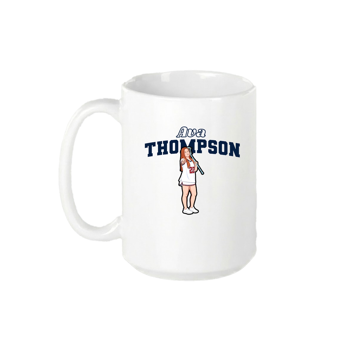15oz Coffee Mug — Name Arch in White