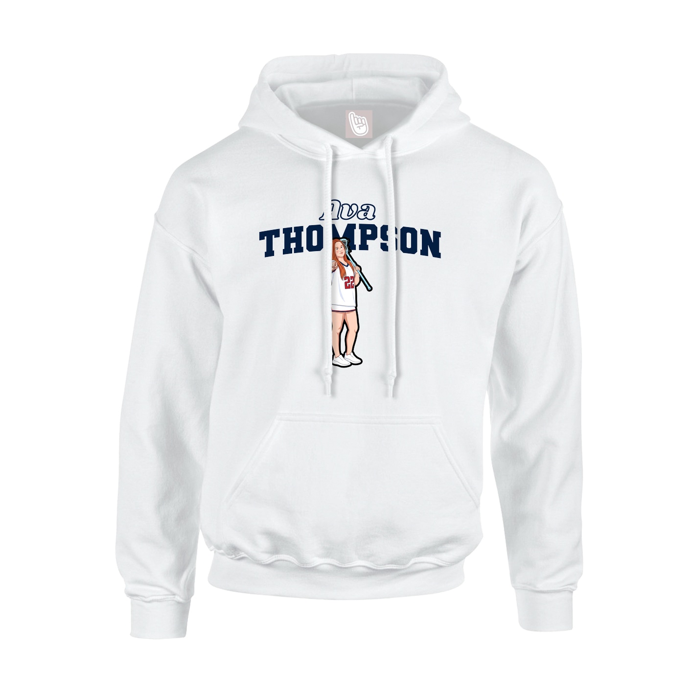 Hoodie — Name Arch in White