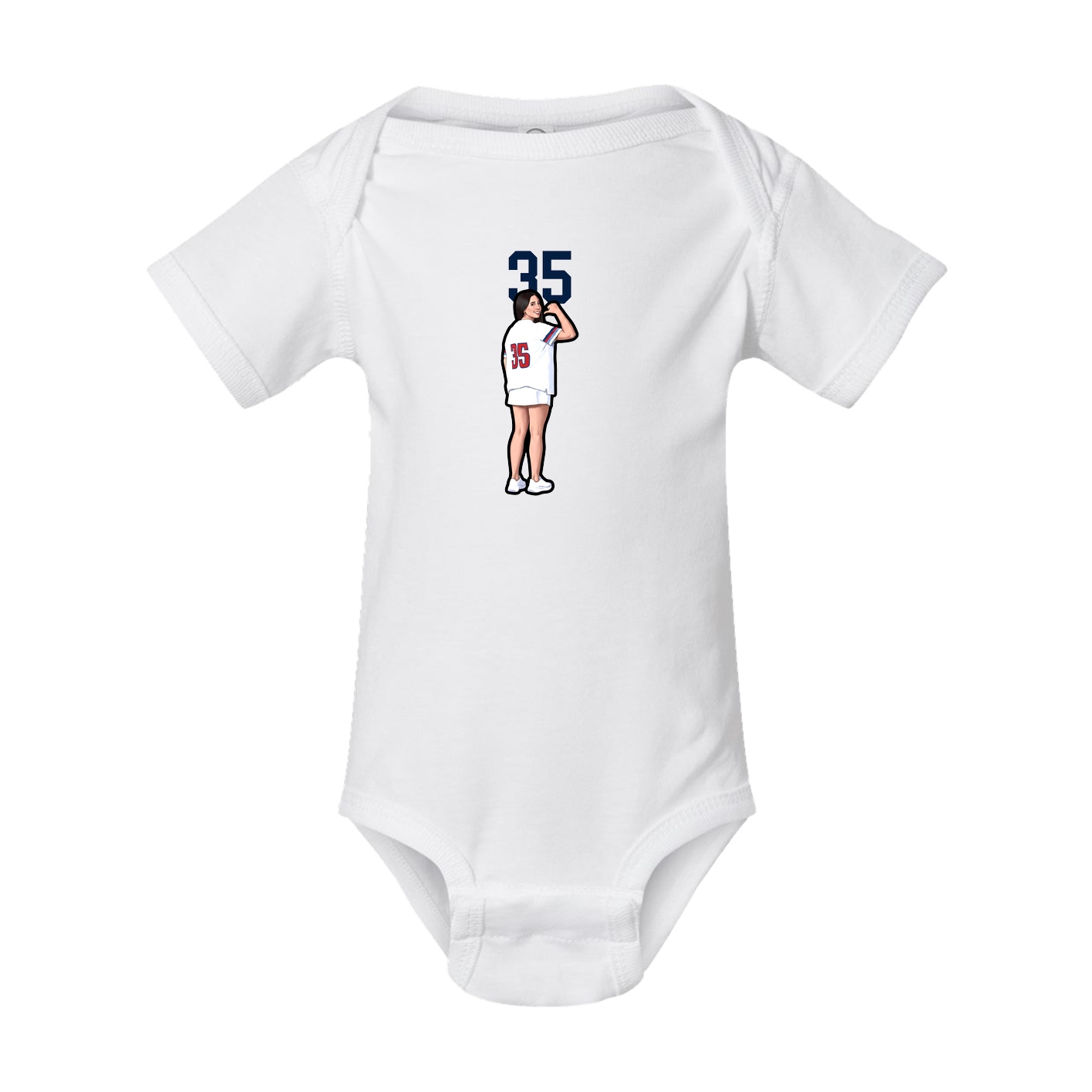Baby Onesie — Number Top in White