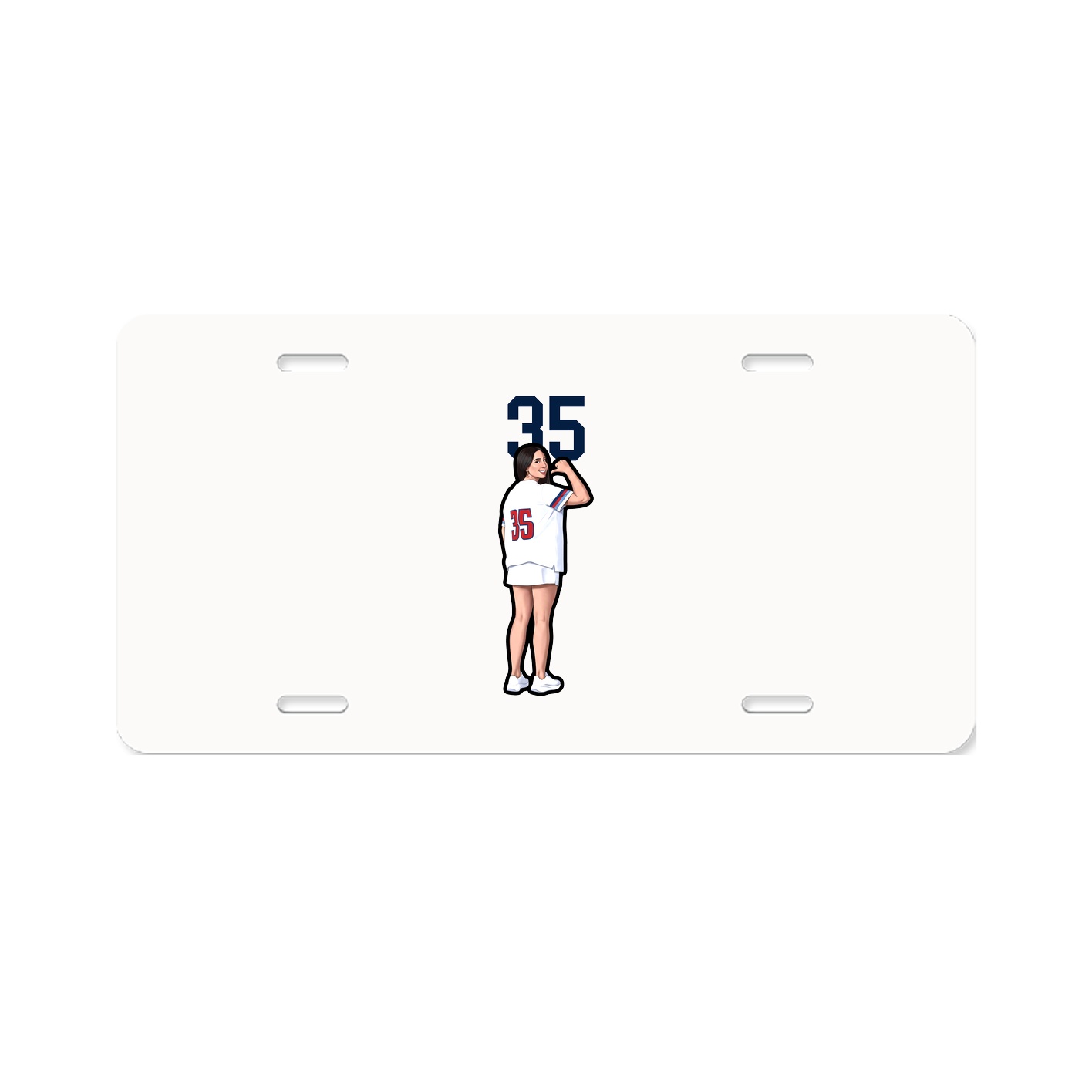 License Plate — Number Top in Classic