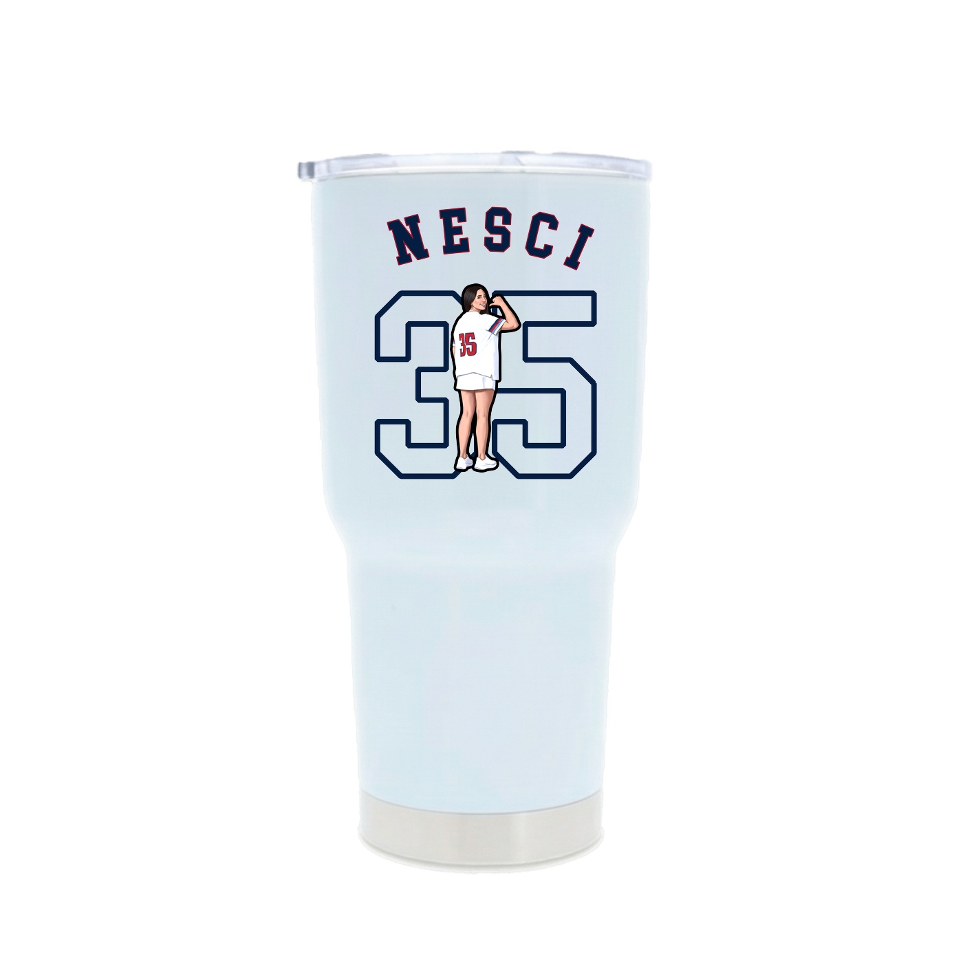 30oz Stainless Steel Tumbler — Shirsey Arch in White
