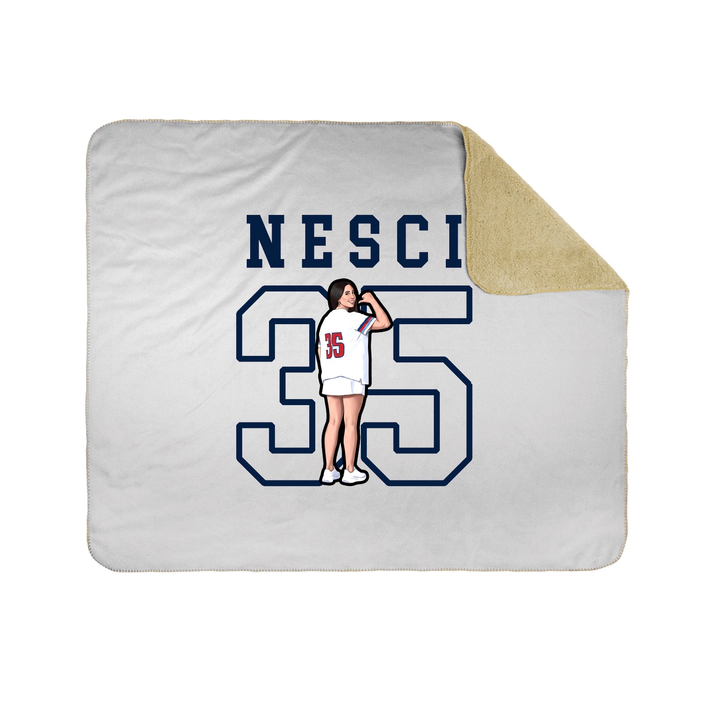 Throw Blanket — Shirsey in White