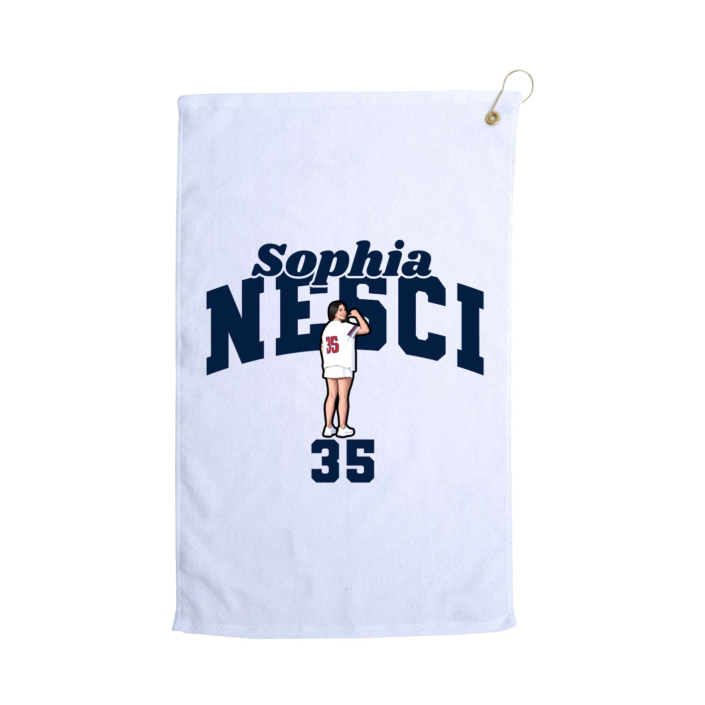 Golf Towel — Signature Arch in White