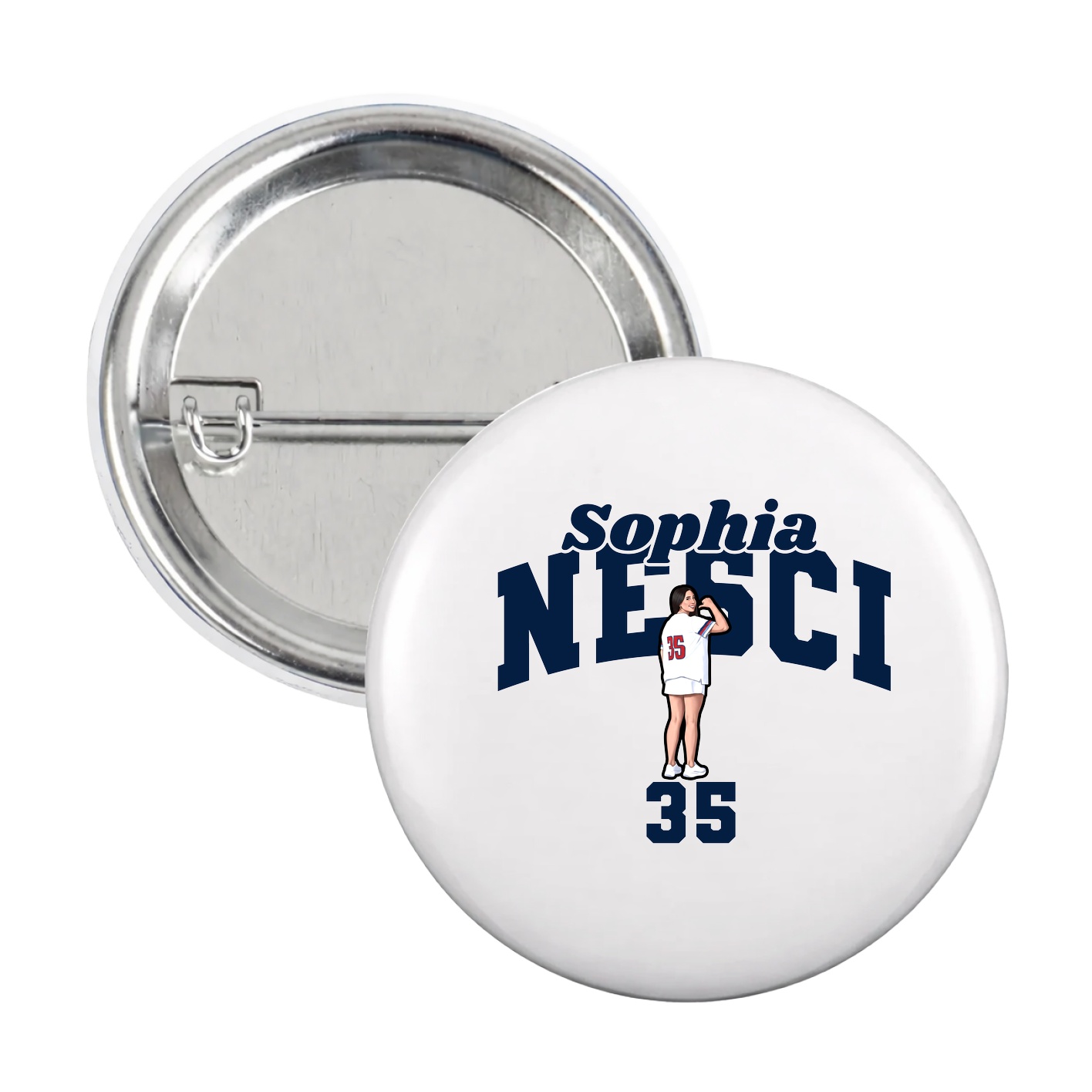 Game Day Button — Signature Arch in White