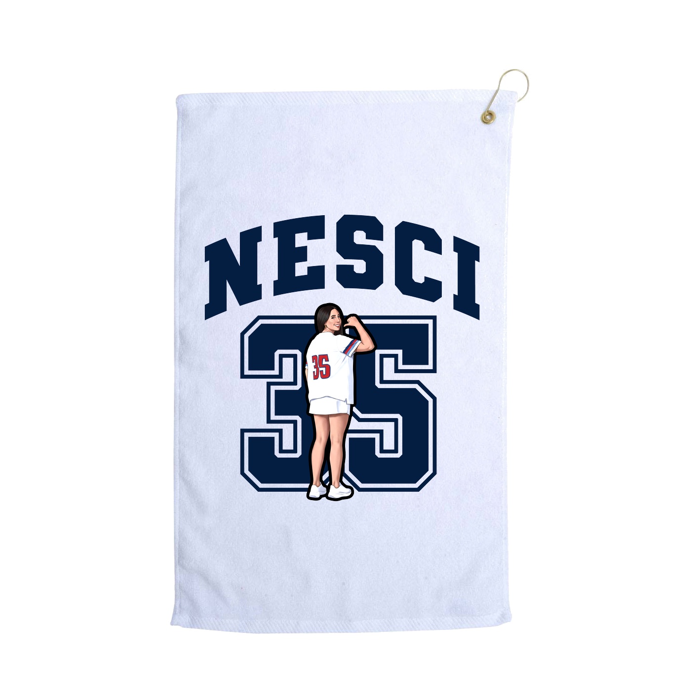 Golf Towel — Number in White