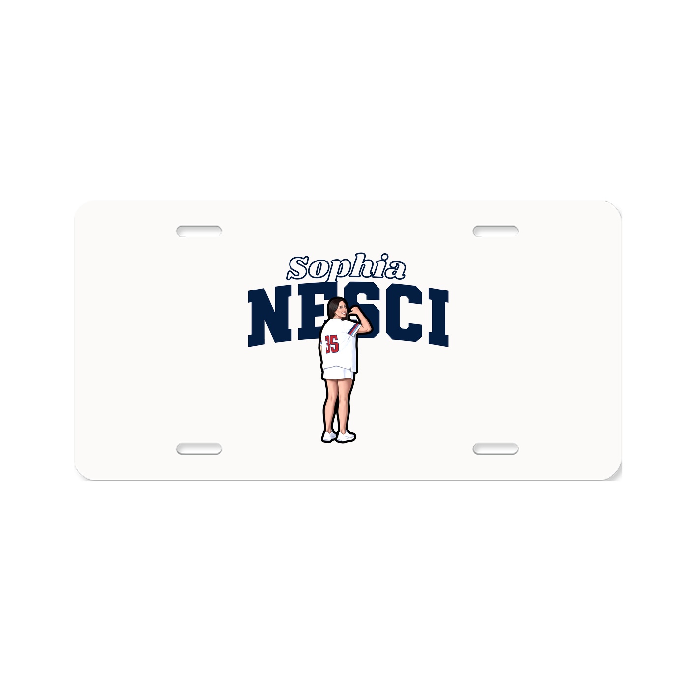 License Plate — Name Arch in Classic