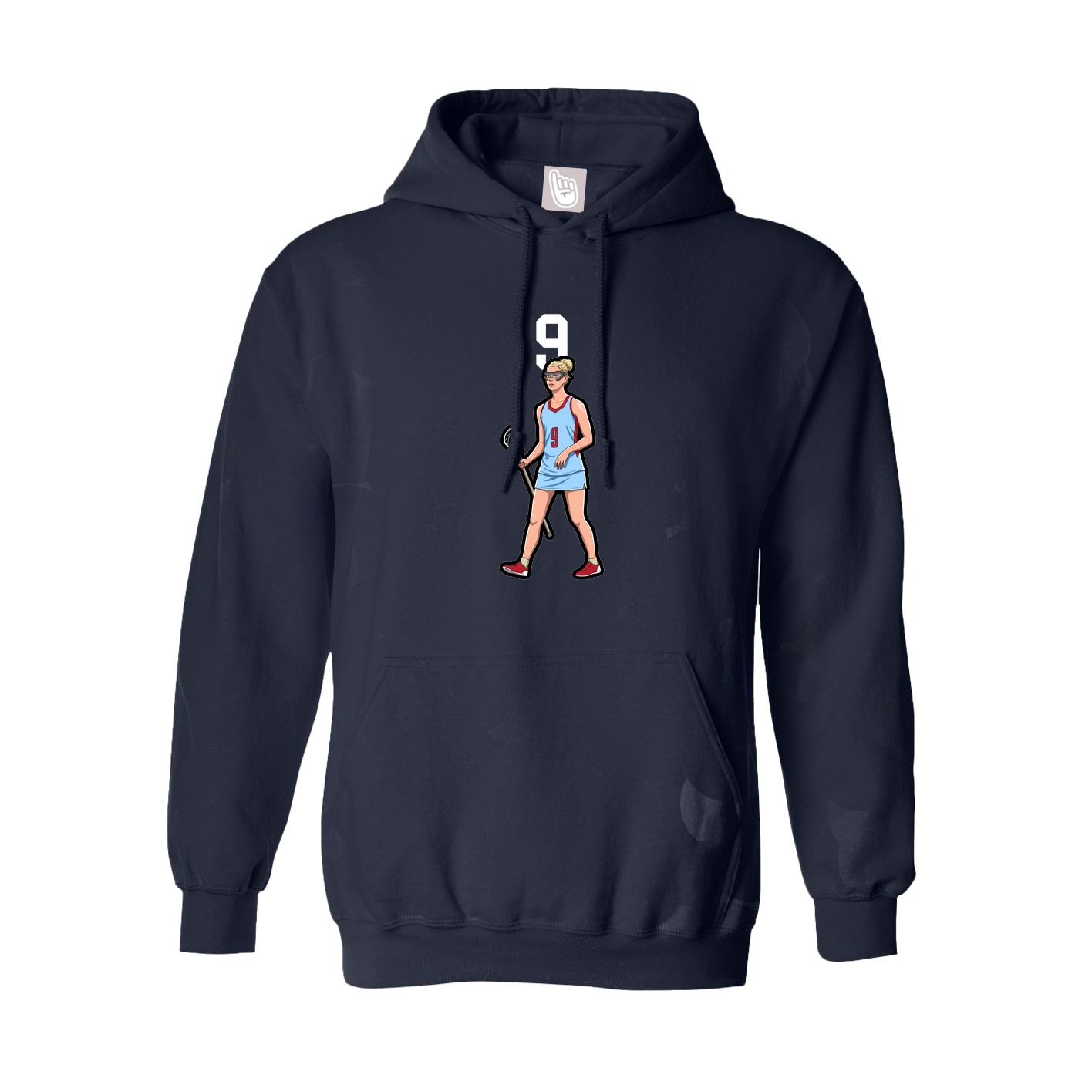 Hoodie — Number Top in Navy