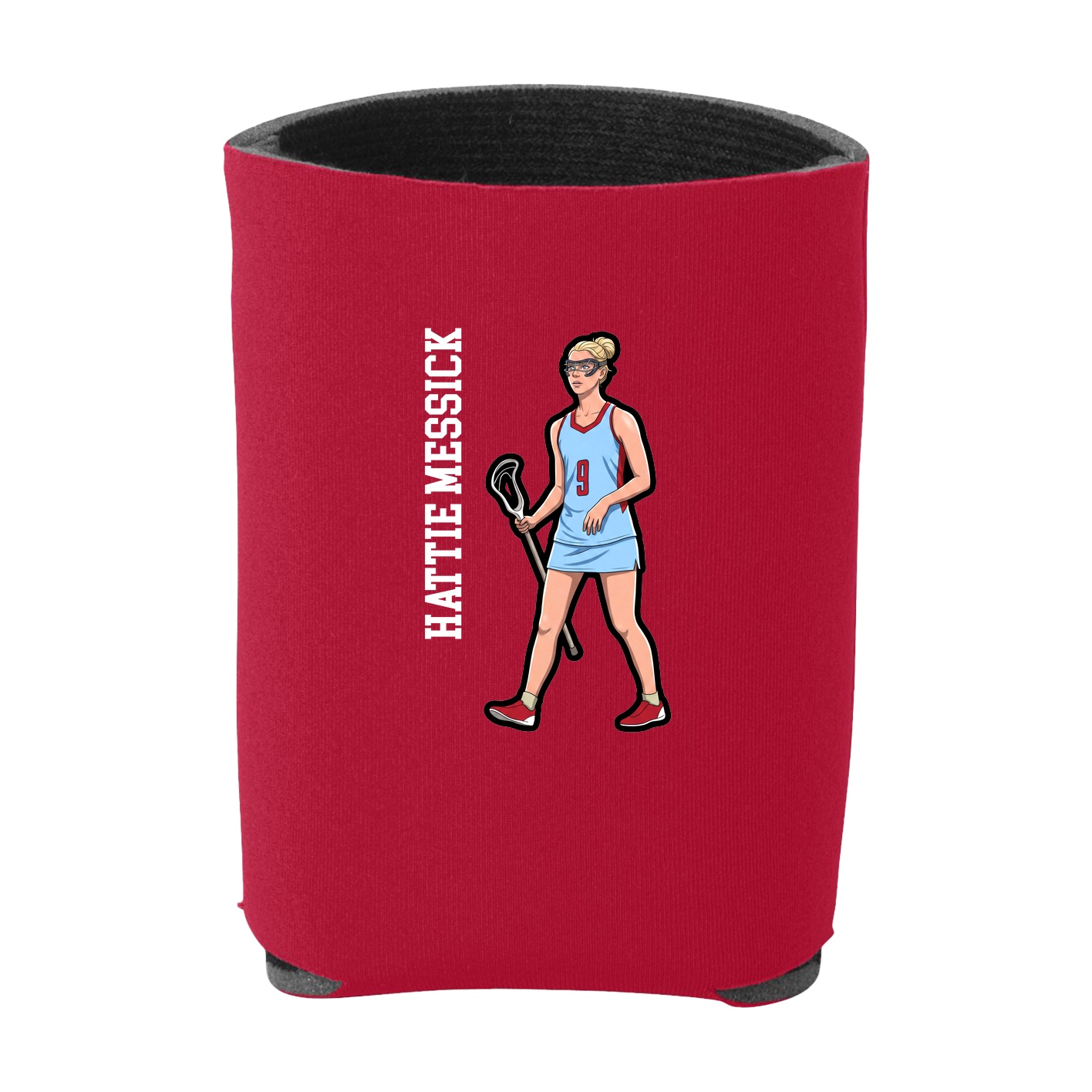 Can Holder — Name Vertical in Red