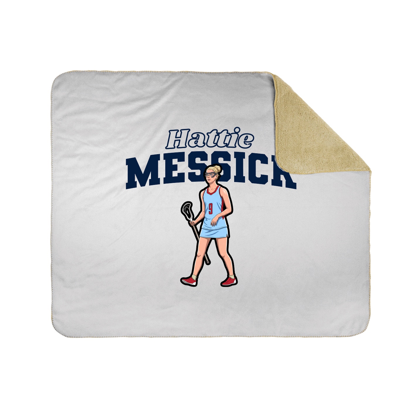 Throw Blanket — Name Arch in White