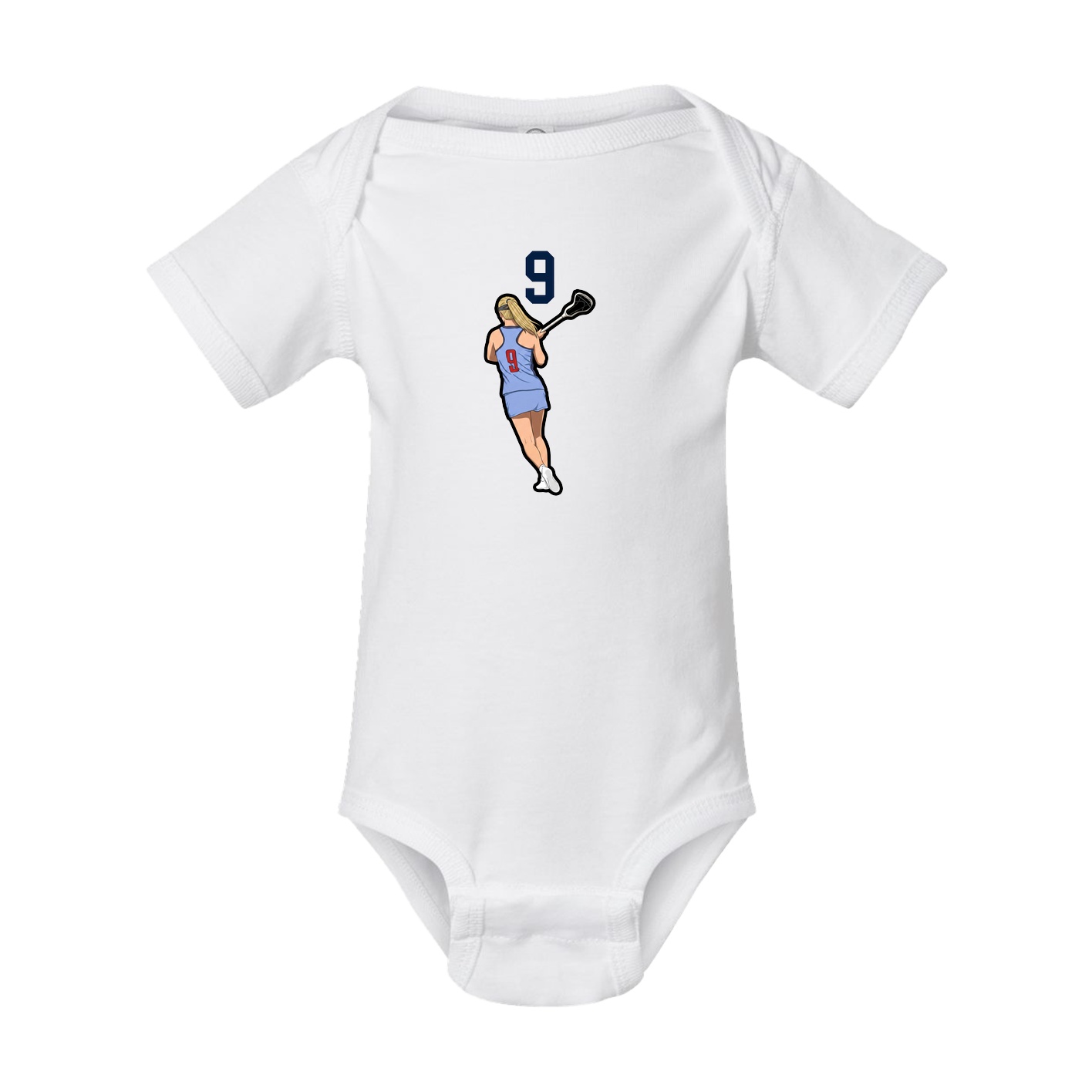 Baby Onesie — Number Top in White