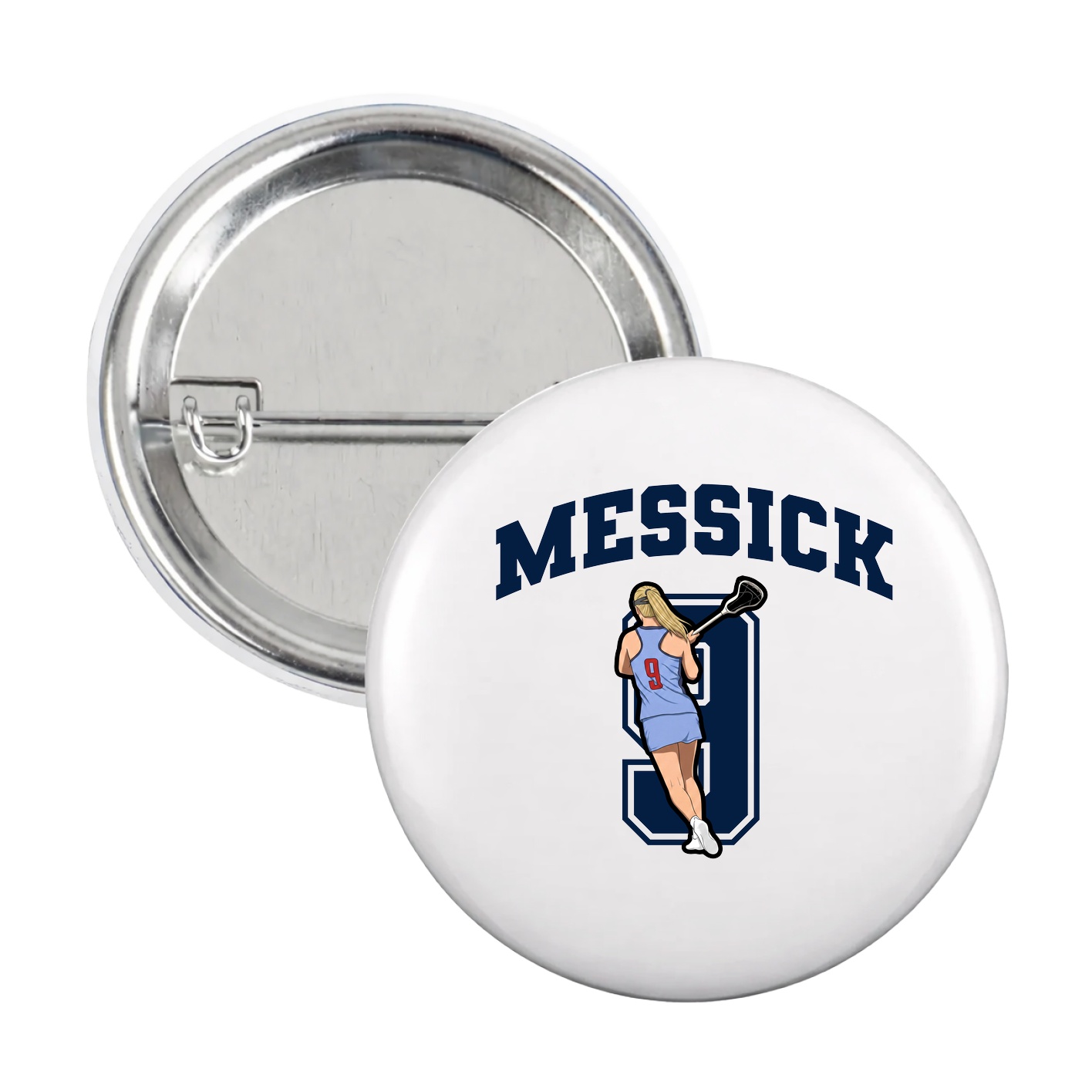 Game Day Button — Number in White