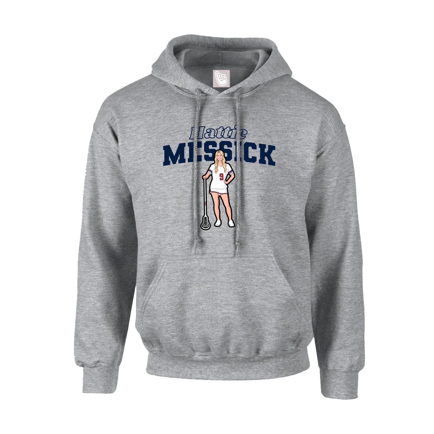 Youth Hoodie — Name Arch in Grey