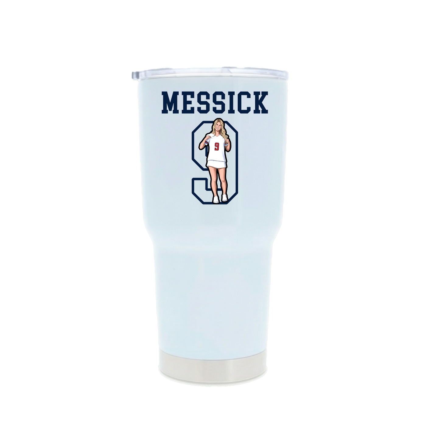 30oz Stainless Steel Tumbler — Shirsey in White