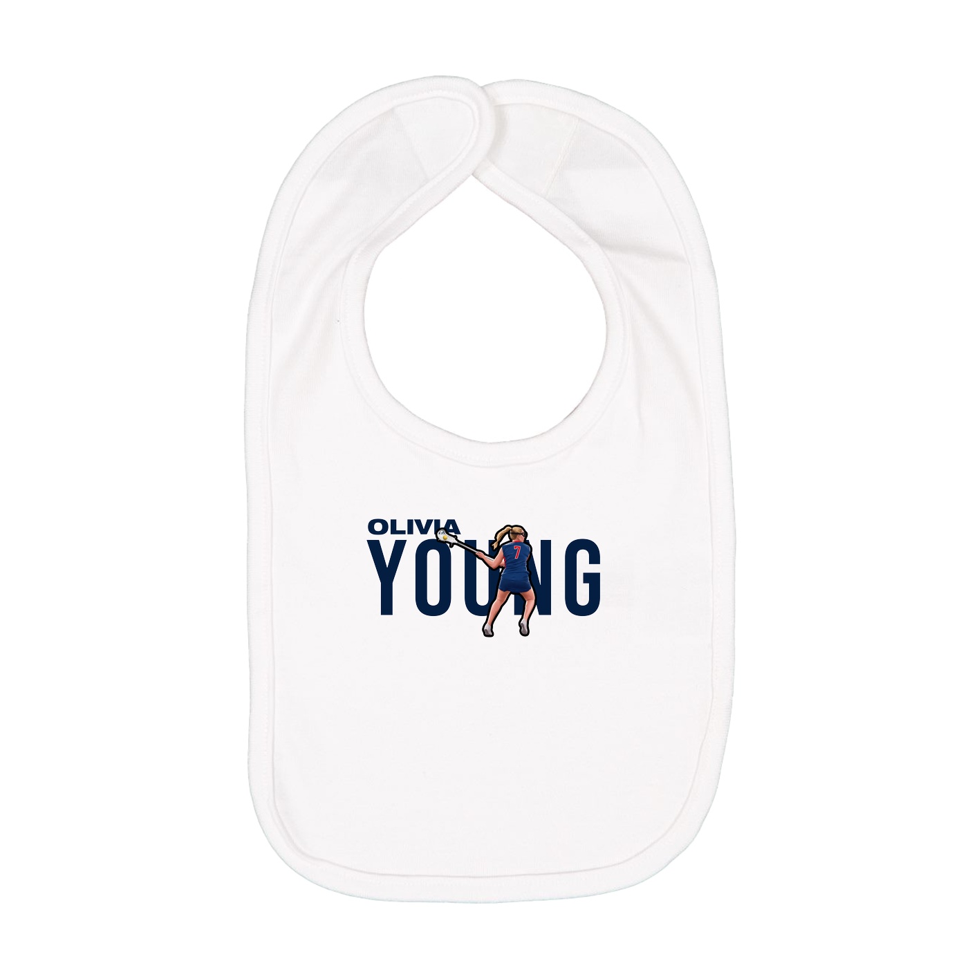Infant Bib — Player Name in White