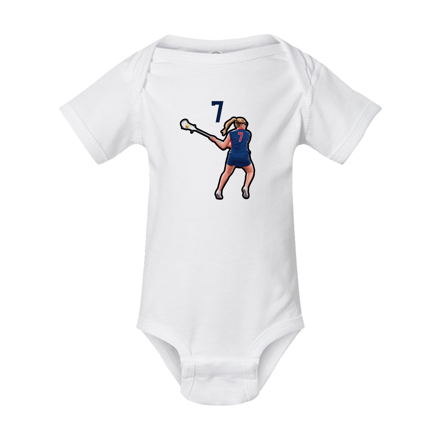Baby Onesie — Number Top in White