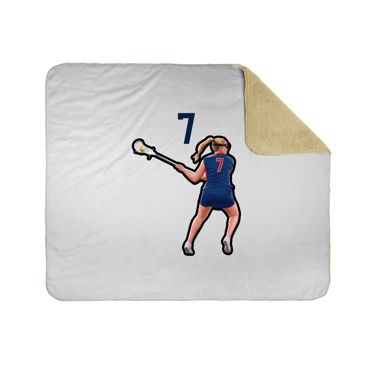 Throw Blanket — Number Top in White