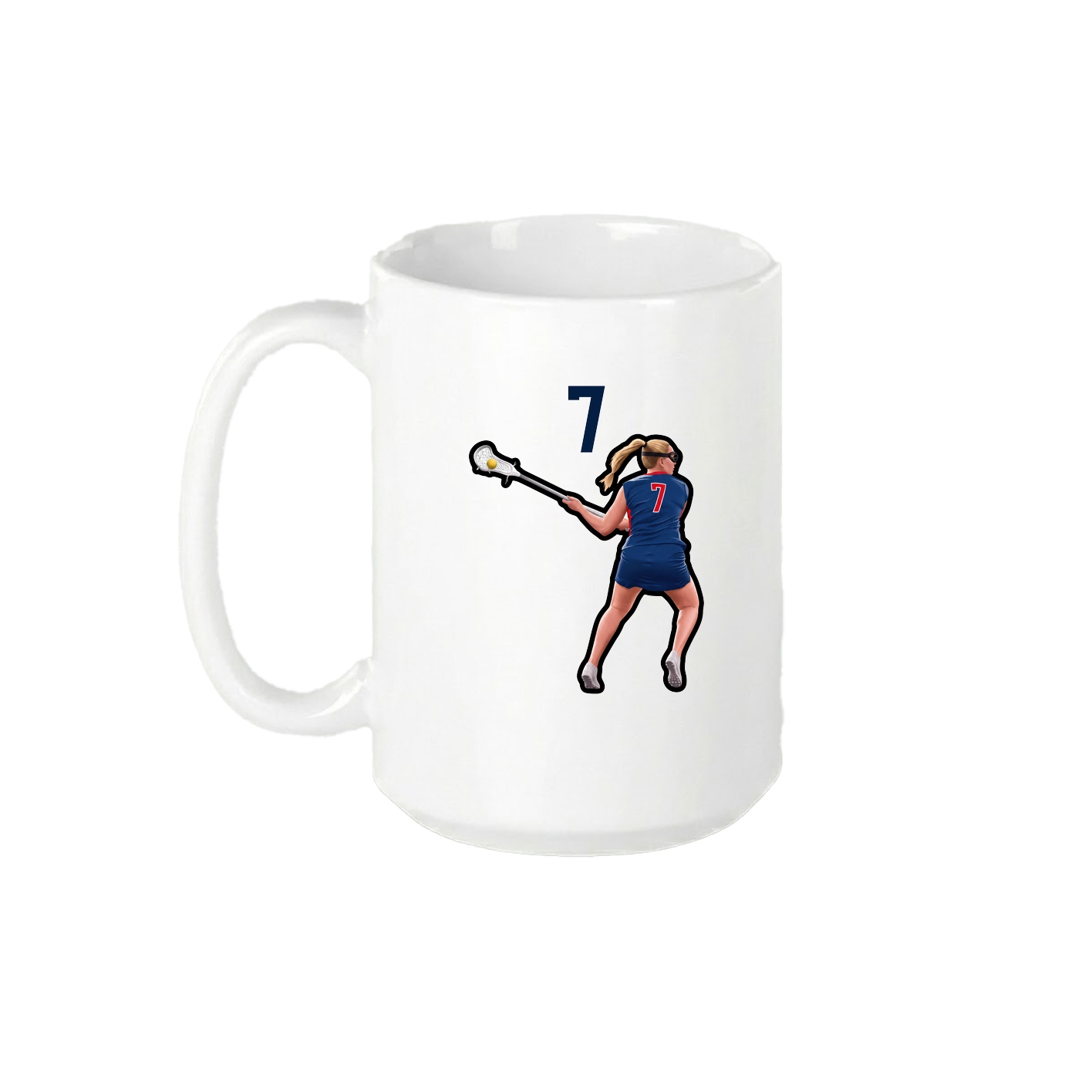 15oz Coffee Mug — Number Top in White