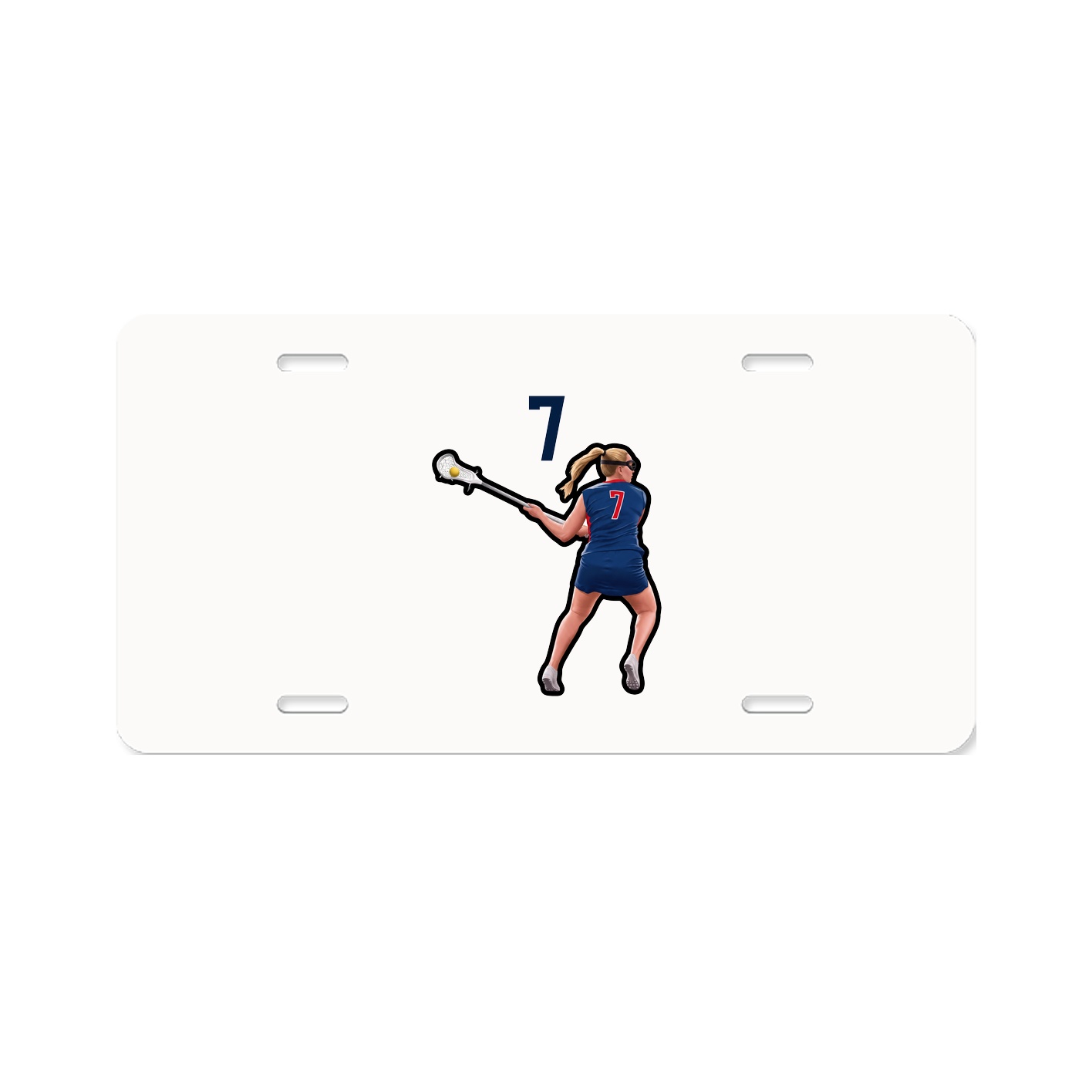 License Plate — Number Top in Classic