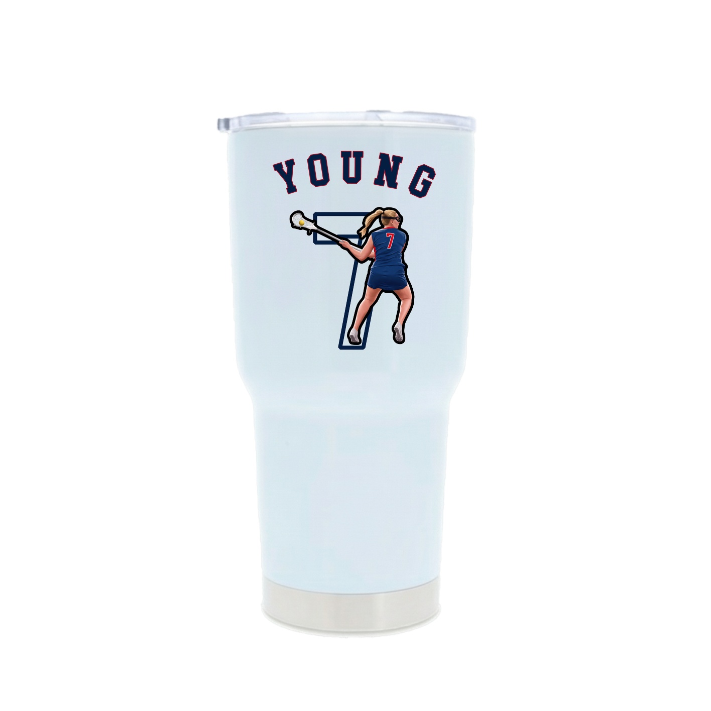 30oz Stainless Steel Tumbler — Shirsey Arch in White