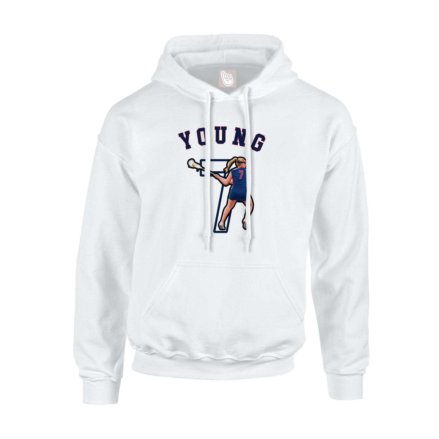 Youth Hoodie — Shirsey Arch in White