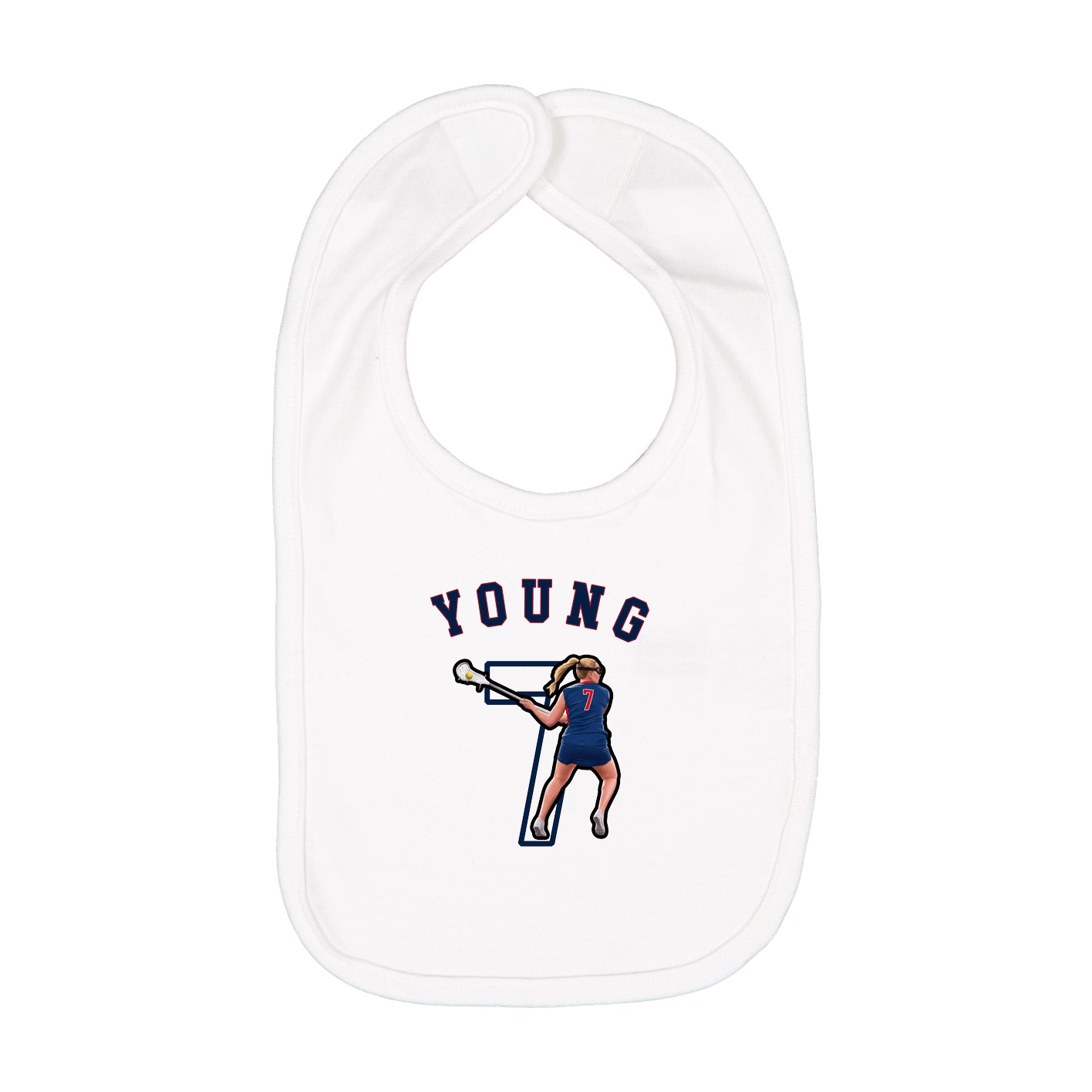 Infant Bib — Shirsey Arch in White