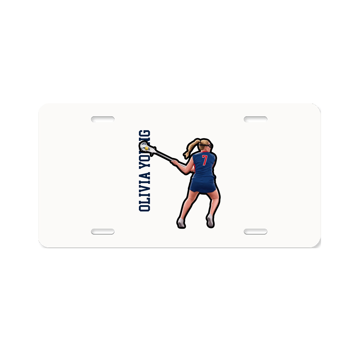 License Plate — Name Vertical in Classic