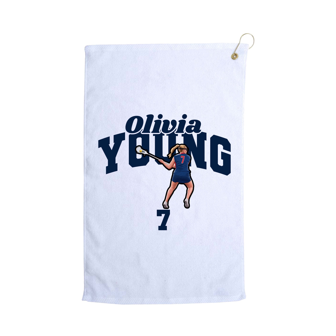 Golf Towel — Signature Arch in White