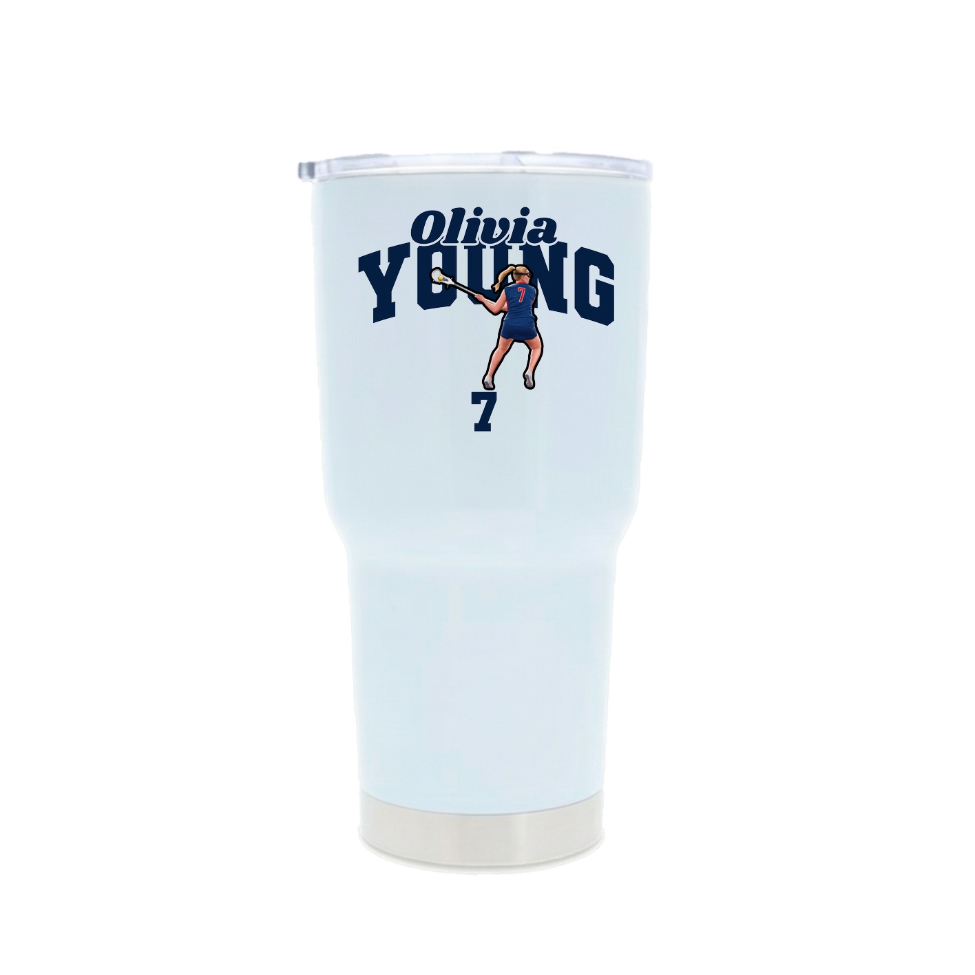 30oz Stainless Steel Tumbler — Signature Arch in White