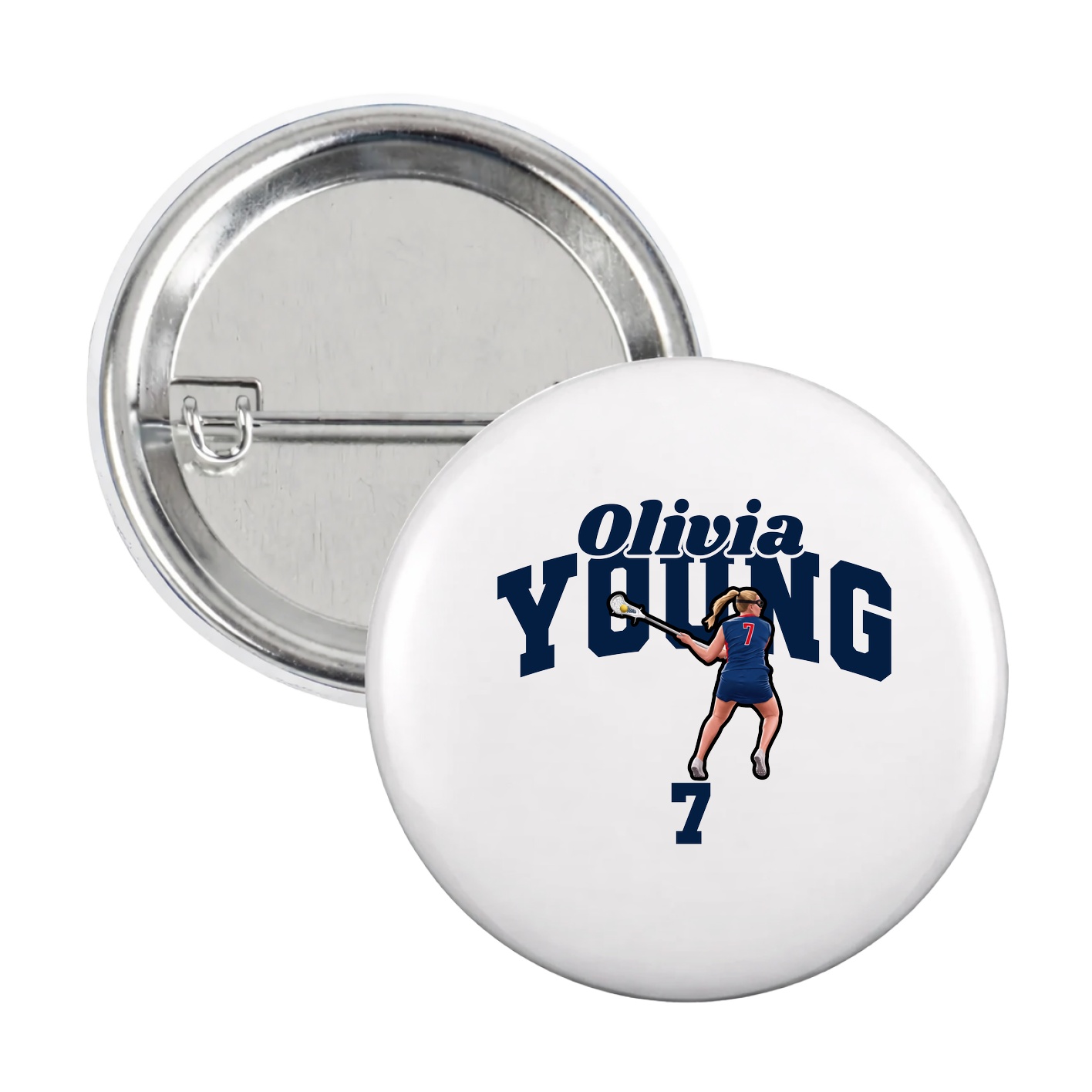 Game Day Button — Signature Arch in White