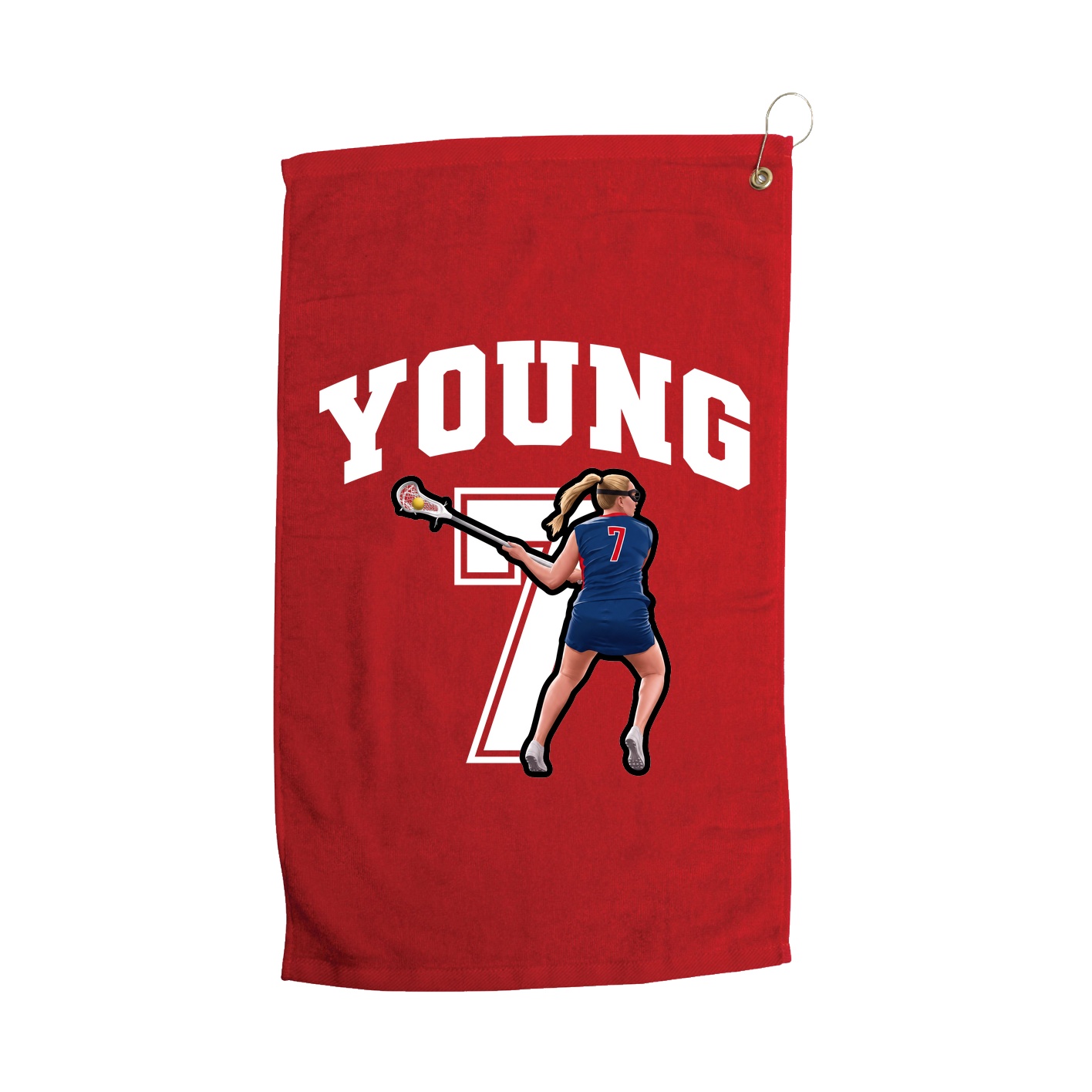 Golf Towel — Number in Red