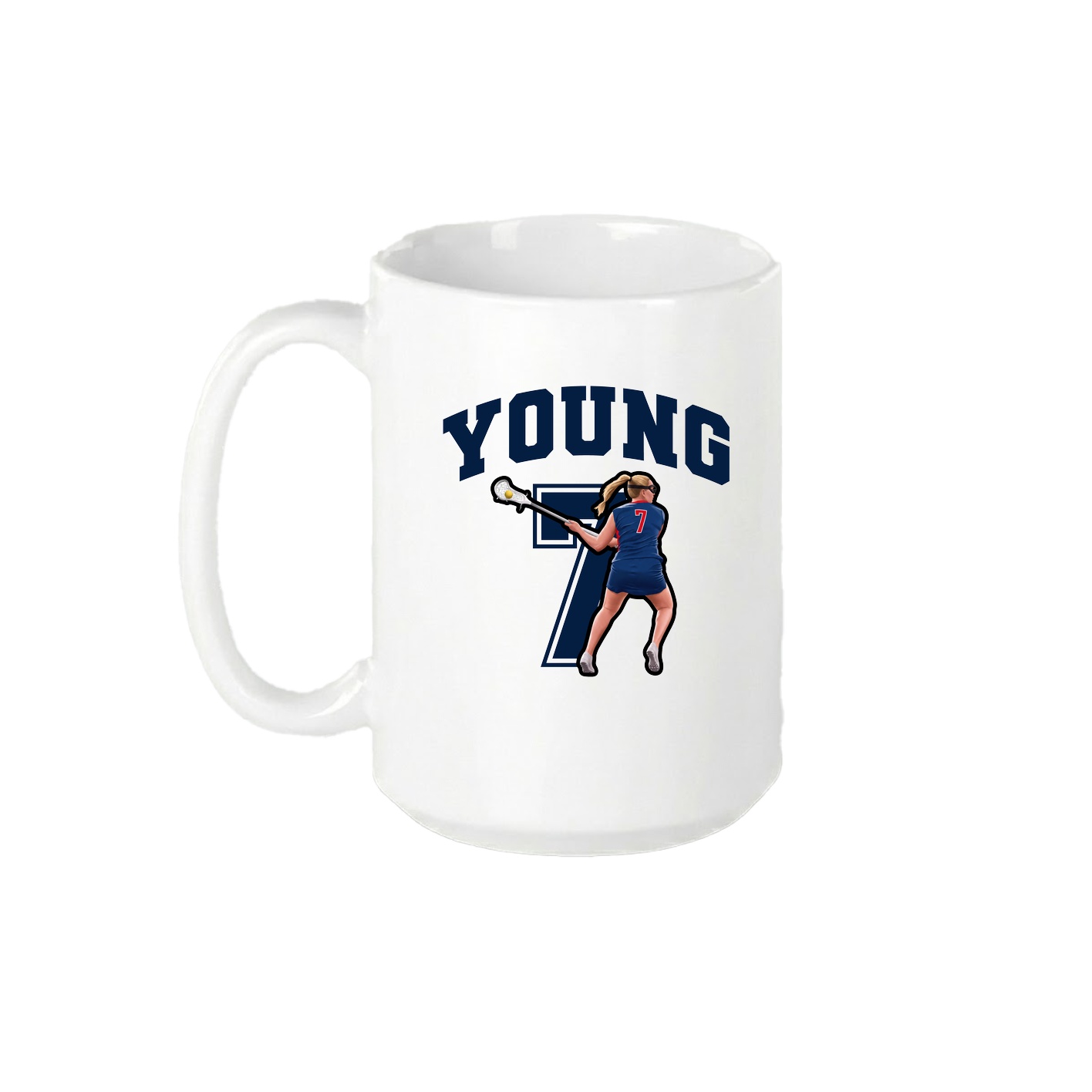 15oz Coffee Mug — Number in White
