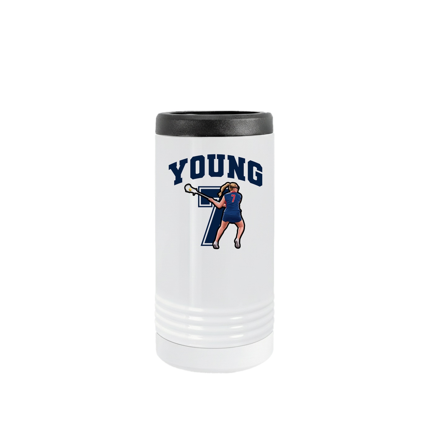 Slim Beverage Holder — Number in White