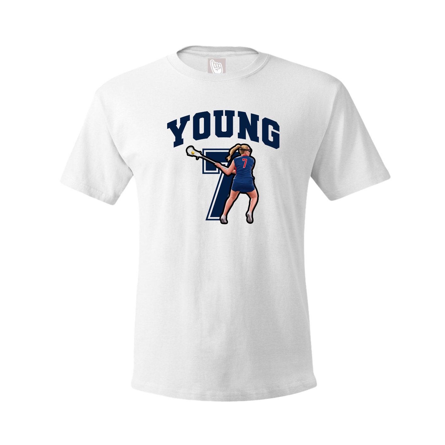 Youth Tee — Number in White