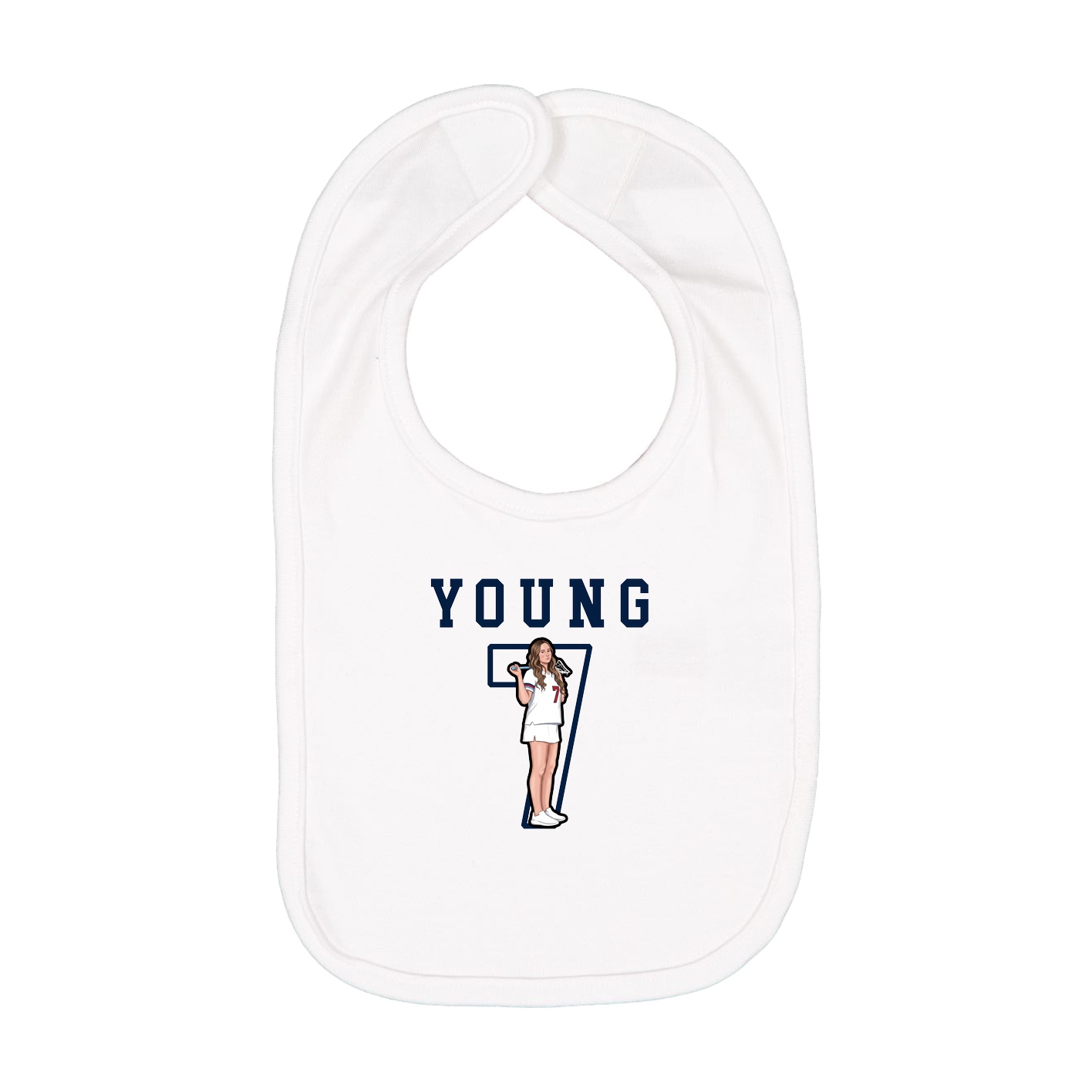Infant Bib — Shirsey in White