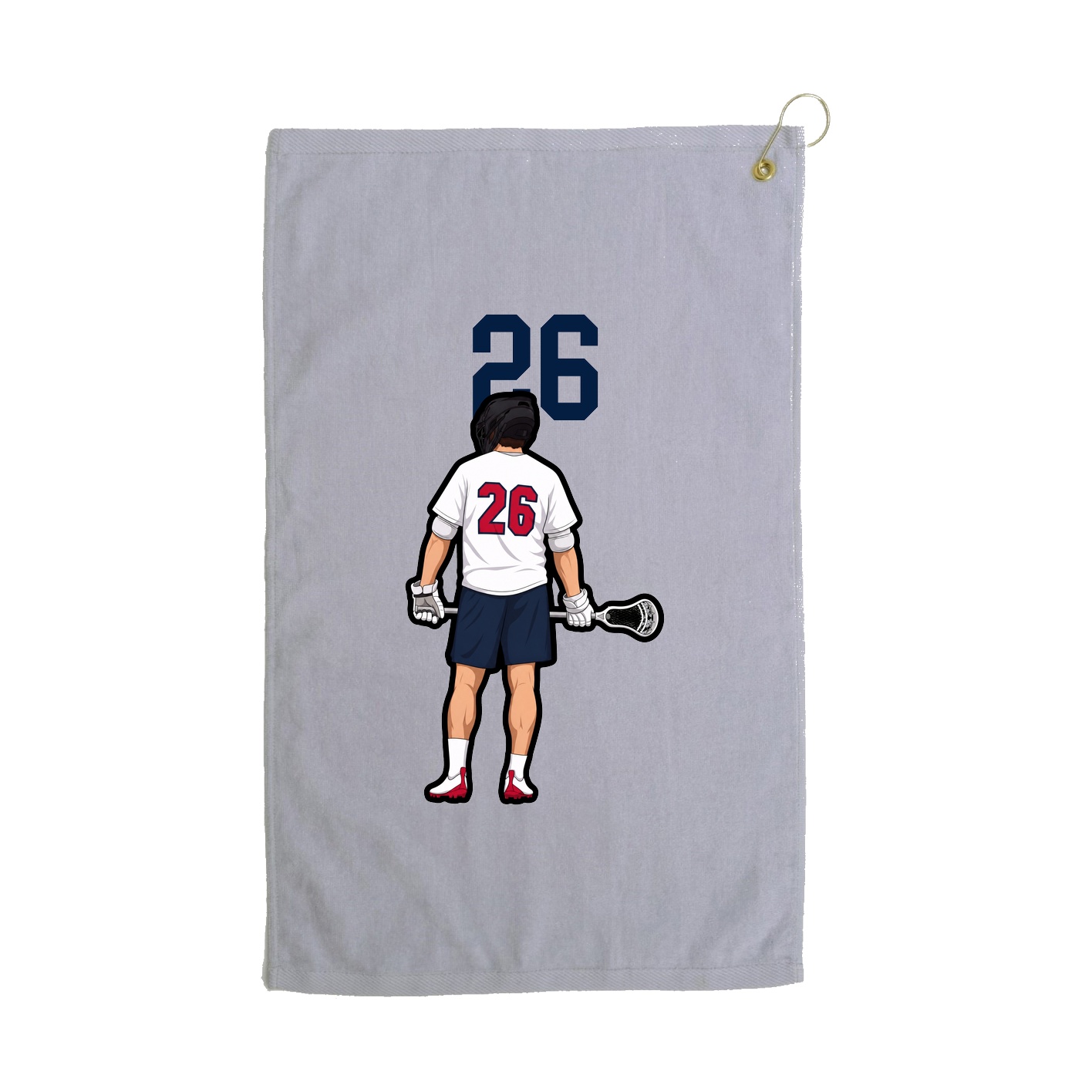 Golf Towel — Number Top in Grey