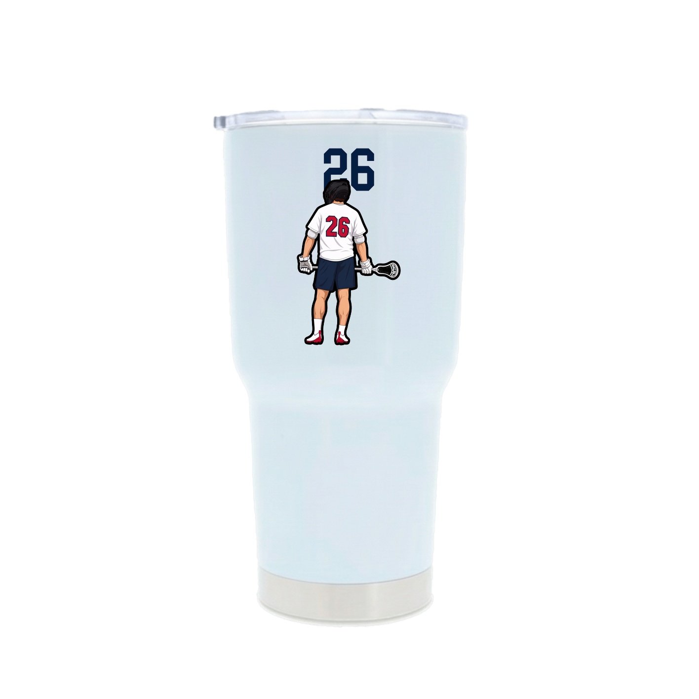 30oz Stainless Steel Tumbler — Number Top in White