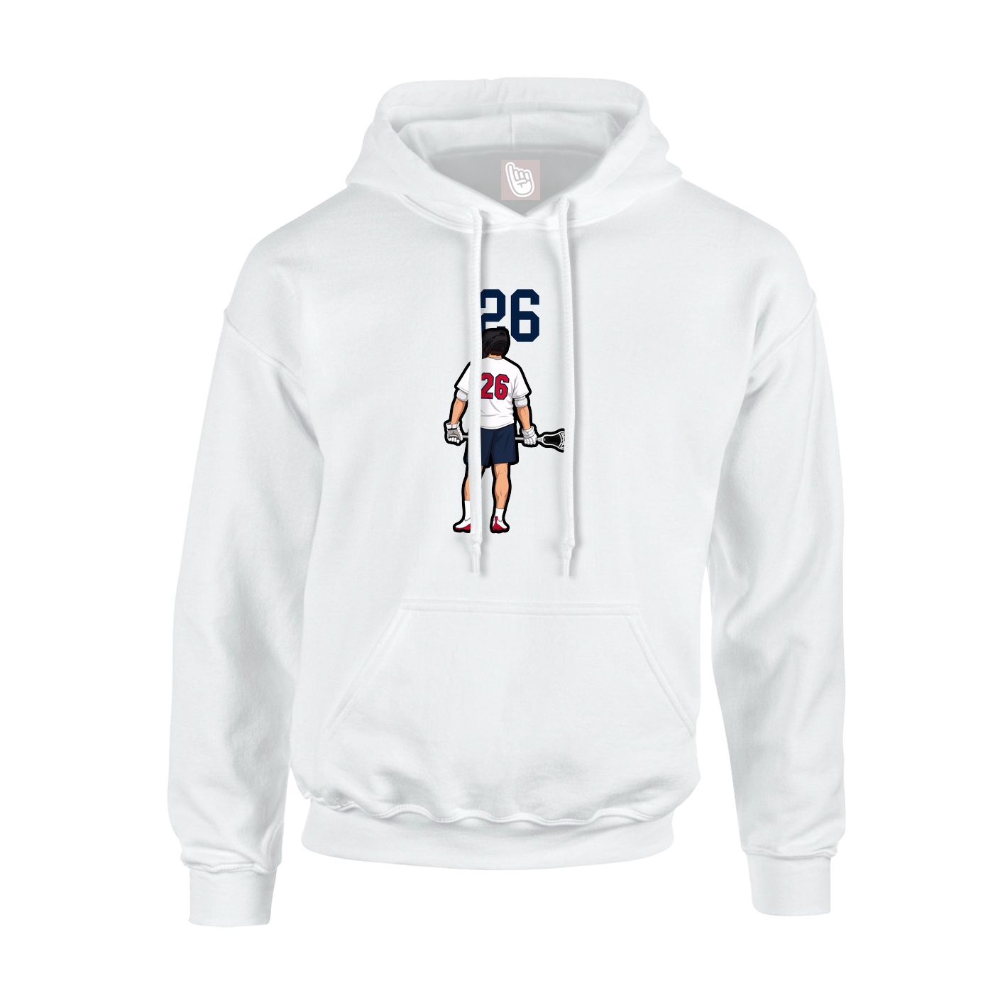 Hoodie — Number Top in White