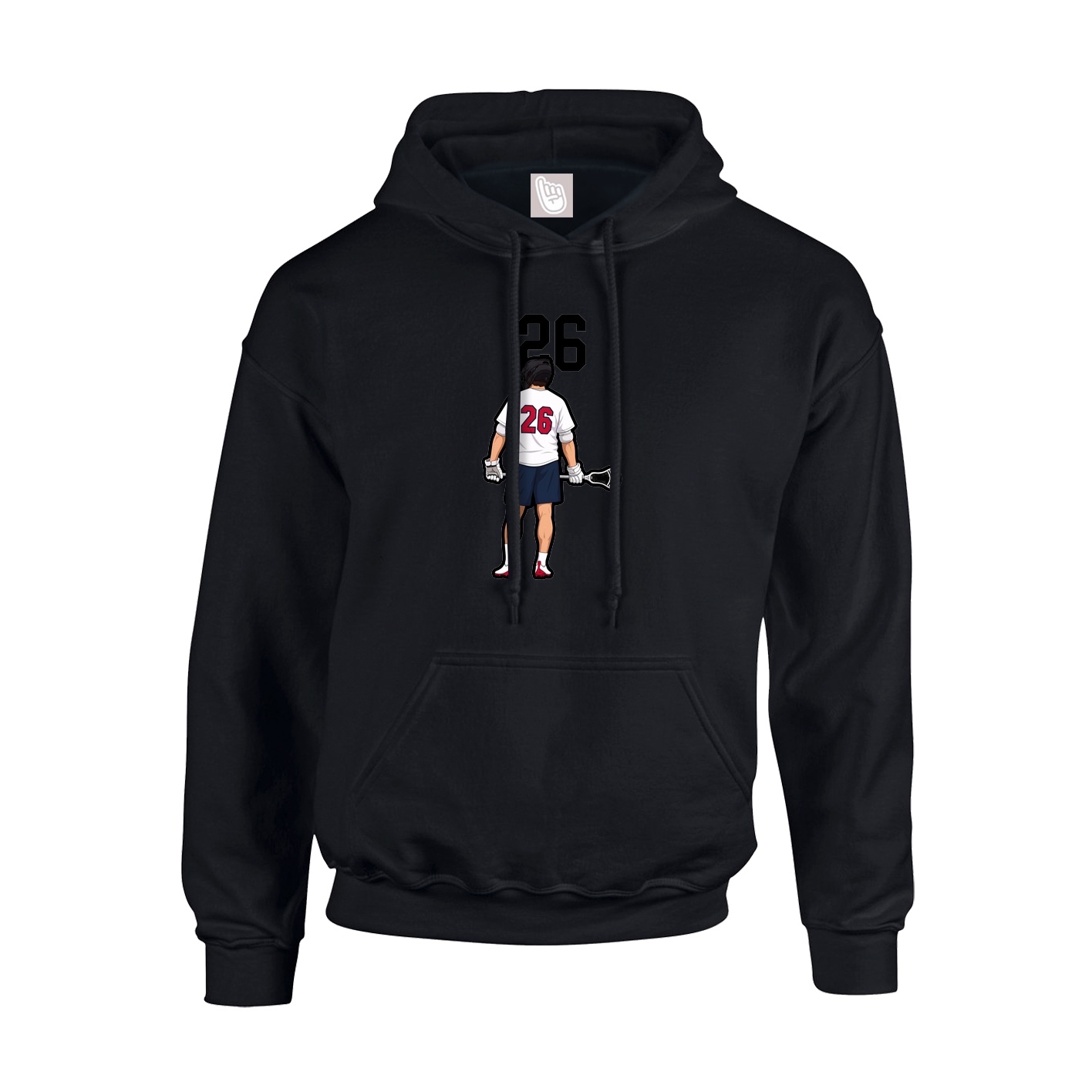 Youth Hoodie — Number Top in Black