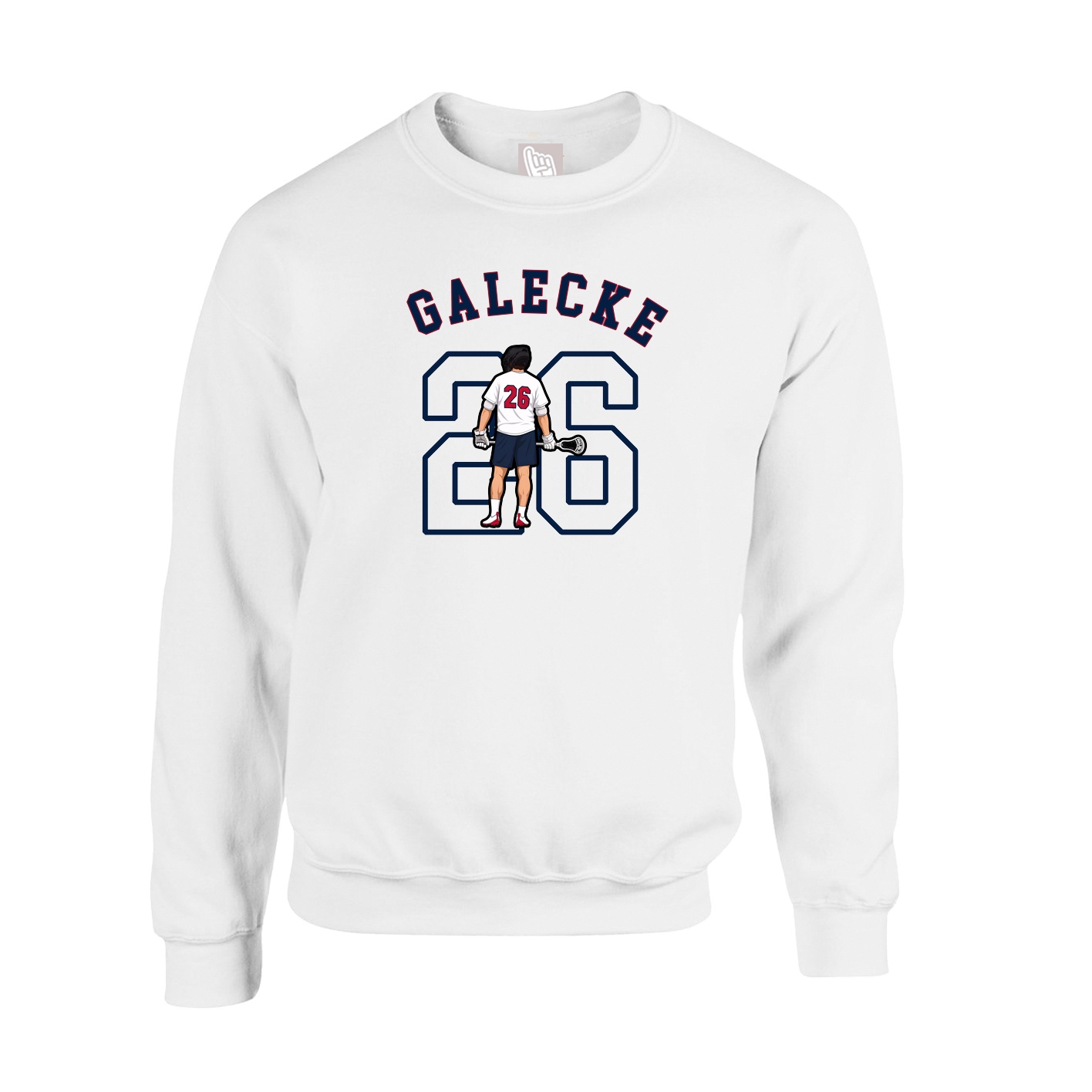 Fleece Crew — Shirsey Arch in White