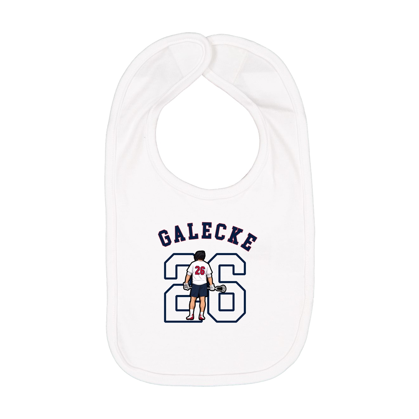 Infant Bib — Shirsey Arch in White