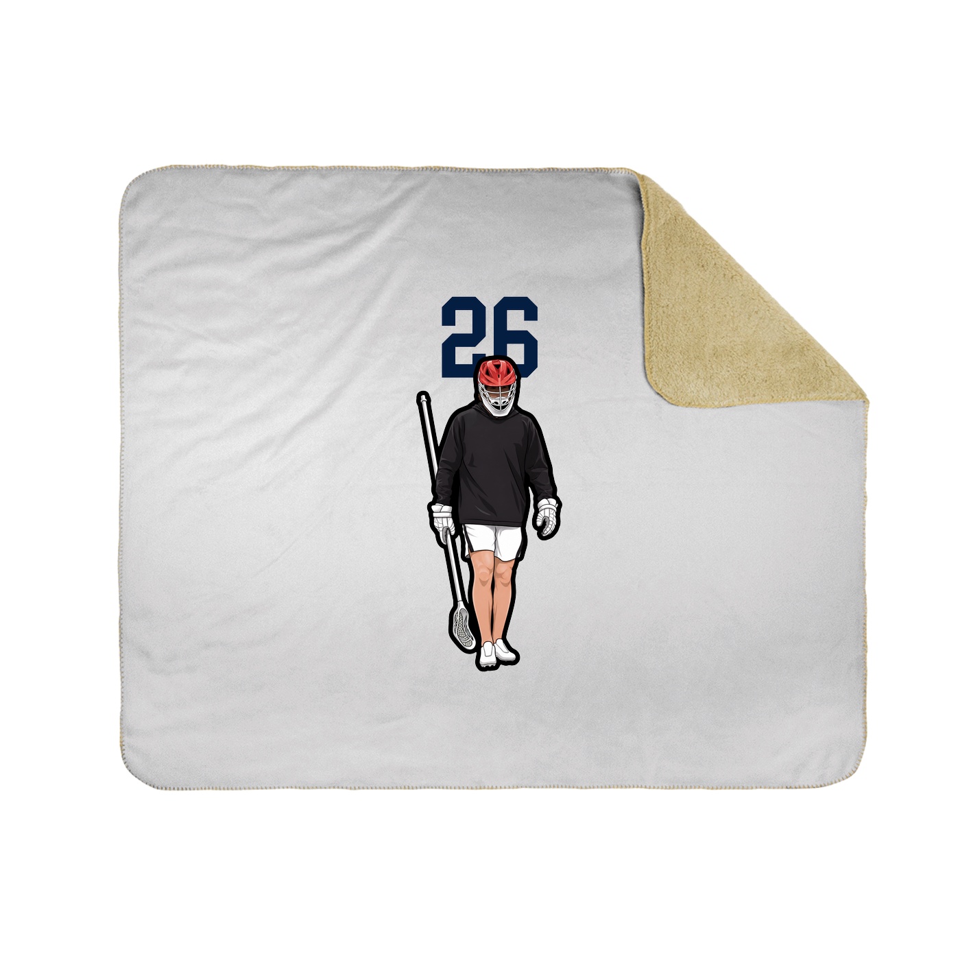 Throw Blanket — Number Top in White