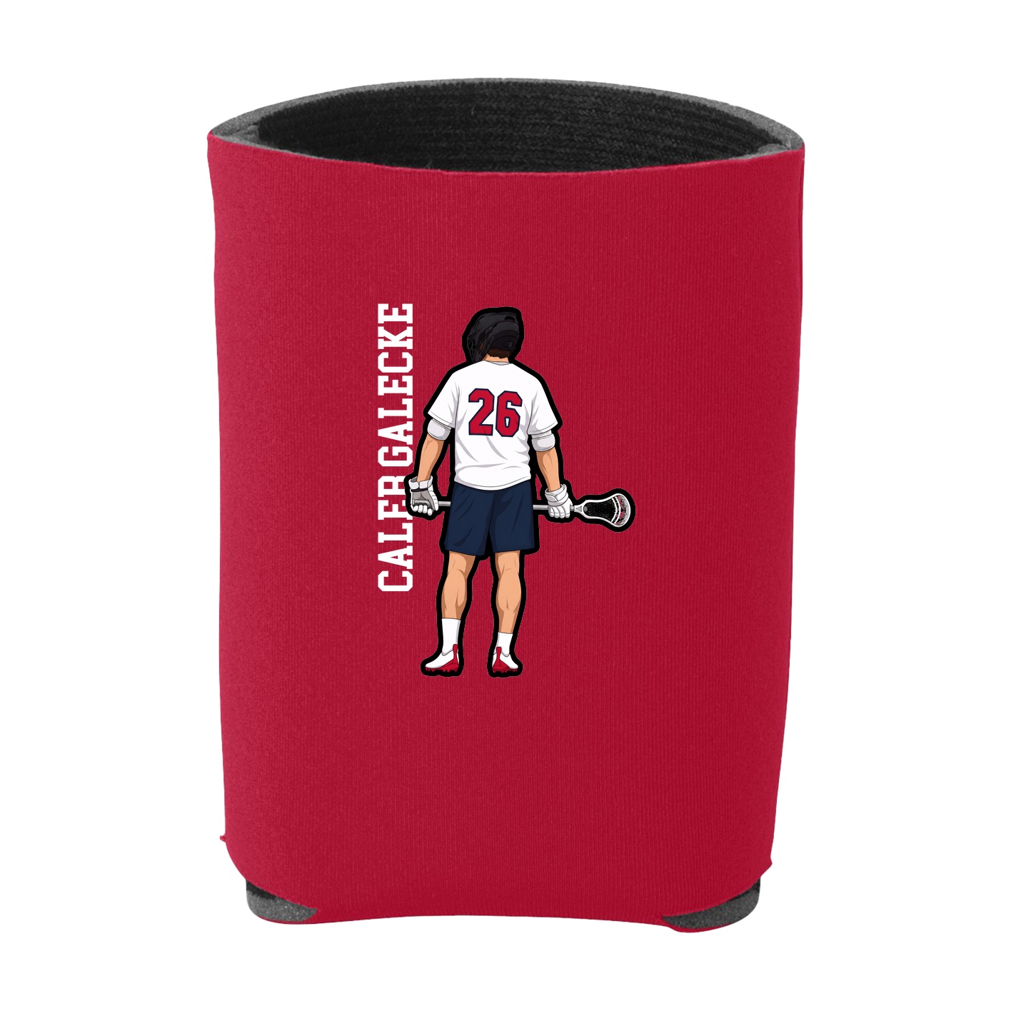 Can Holder — Name Vertical in Red