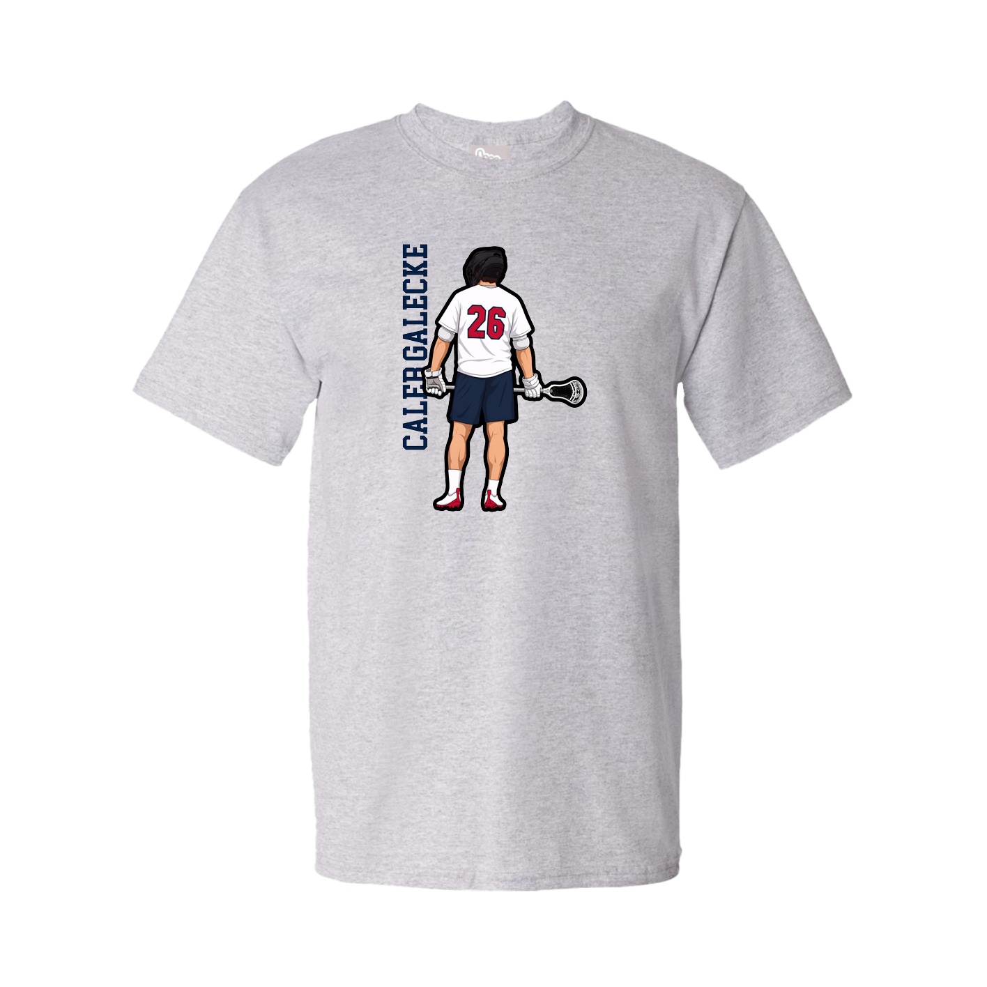 Tee — Name Vertical in Grey