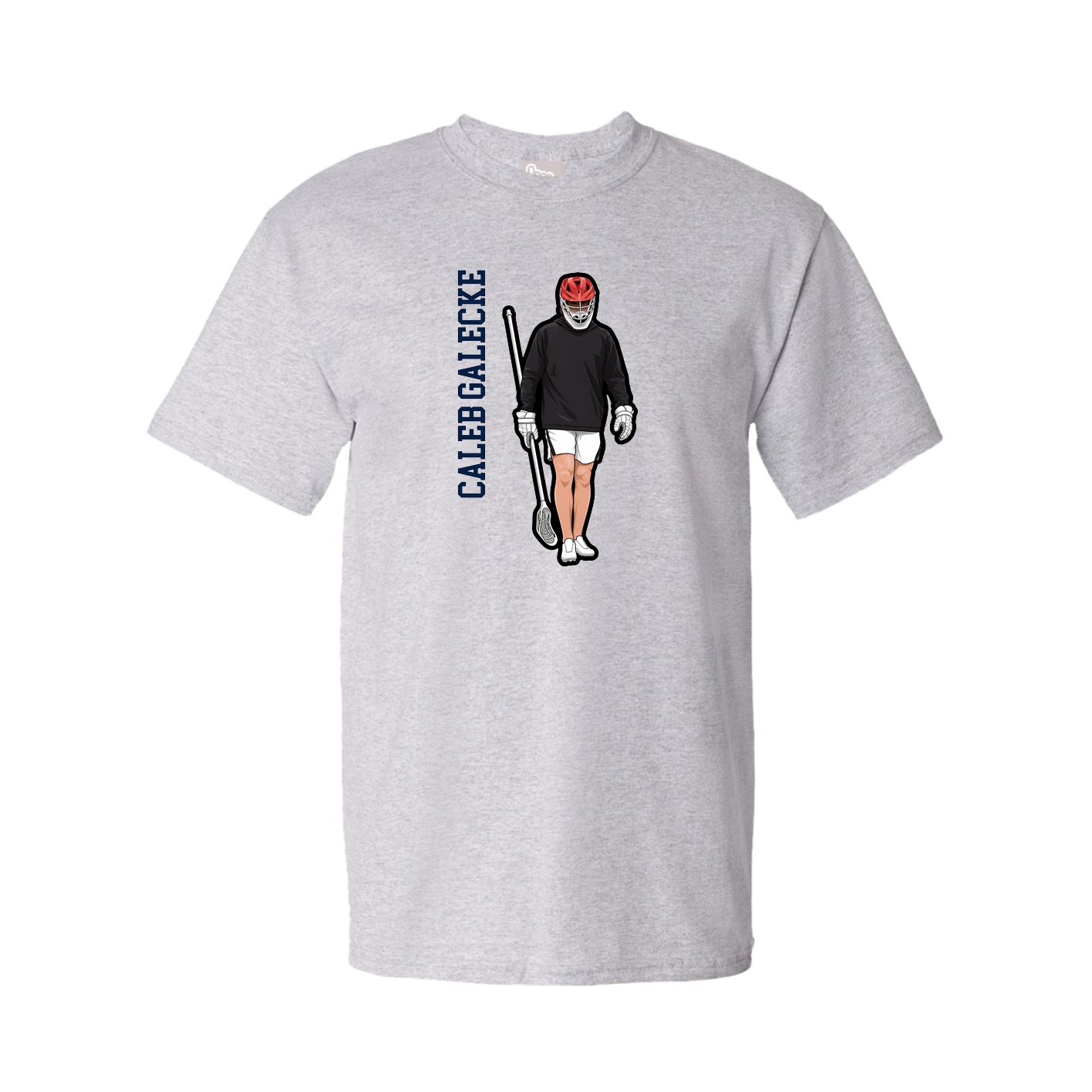 Youth Tee — Name Vertical in Grey