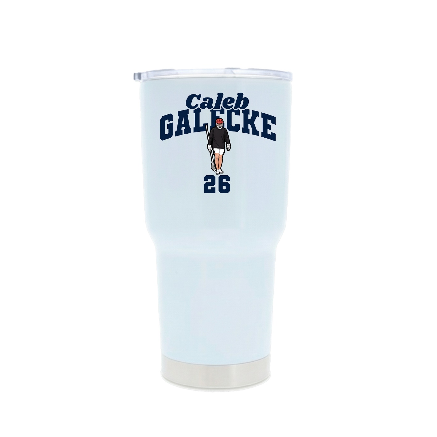 30oz Stainless Steel Tumbler — Signature Arch in White