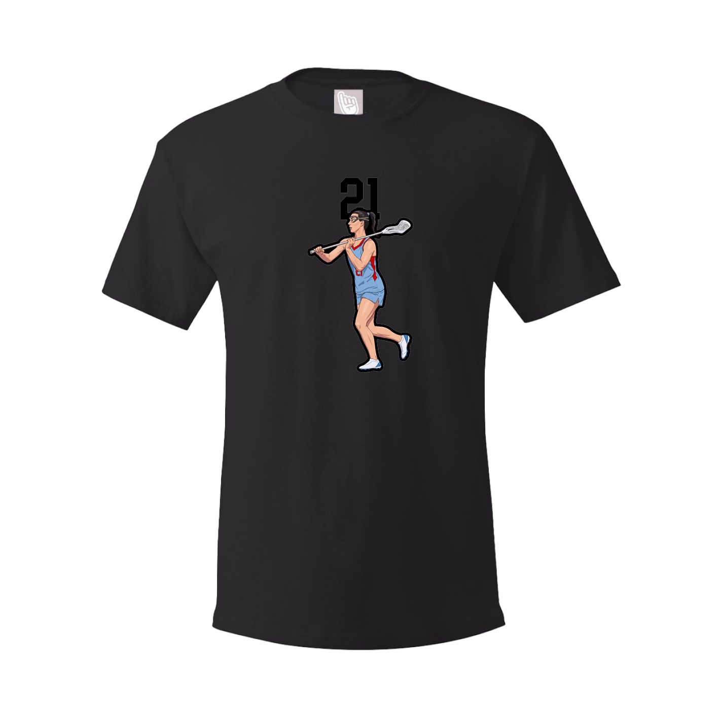 Youth Tee — Number Top in Black
