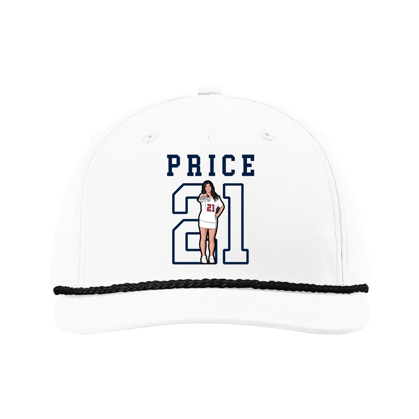 Five-Panel Classic Rope Cap — Shirsey in White